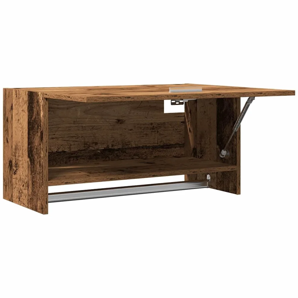Szafa na ubrania o wyglądzie starego drewna i garderoba przestrzeń do przechowywania 70 x 32,5 x 35 cm z materiału drewnopochodnego na ubrania i akcesoria