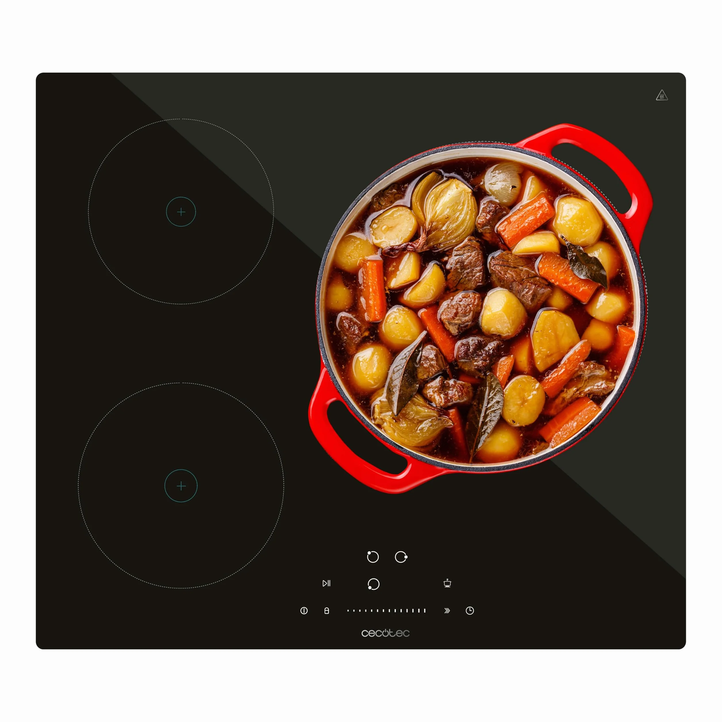 Cecotec Płyta indukcyjna 3 Fire Bolero Squad I 3200 Maksymalna moc 7200W z 9 poziomami mocy, funkcja Booster, Niewidzialna kontrola suwaka dotykowego, blokada dla dzieci