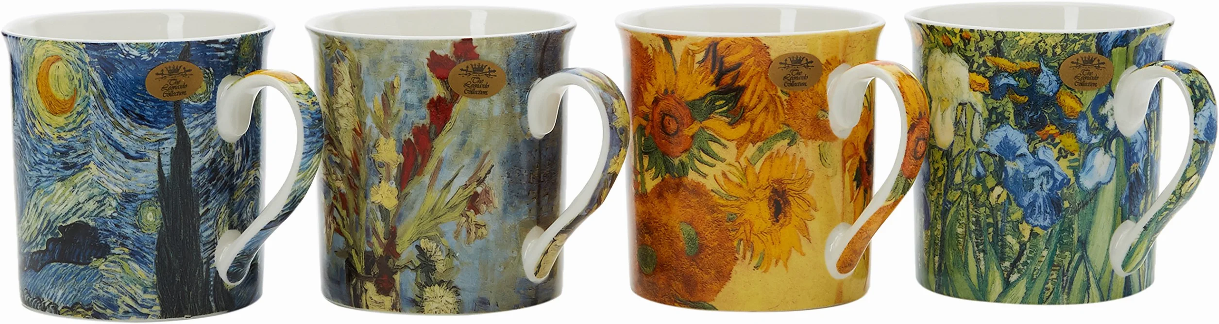 Kubek ceramiczny Van Gogh 12 x 8 x 9 cm zestaw 4 sztuki