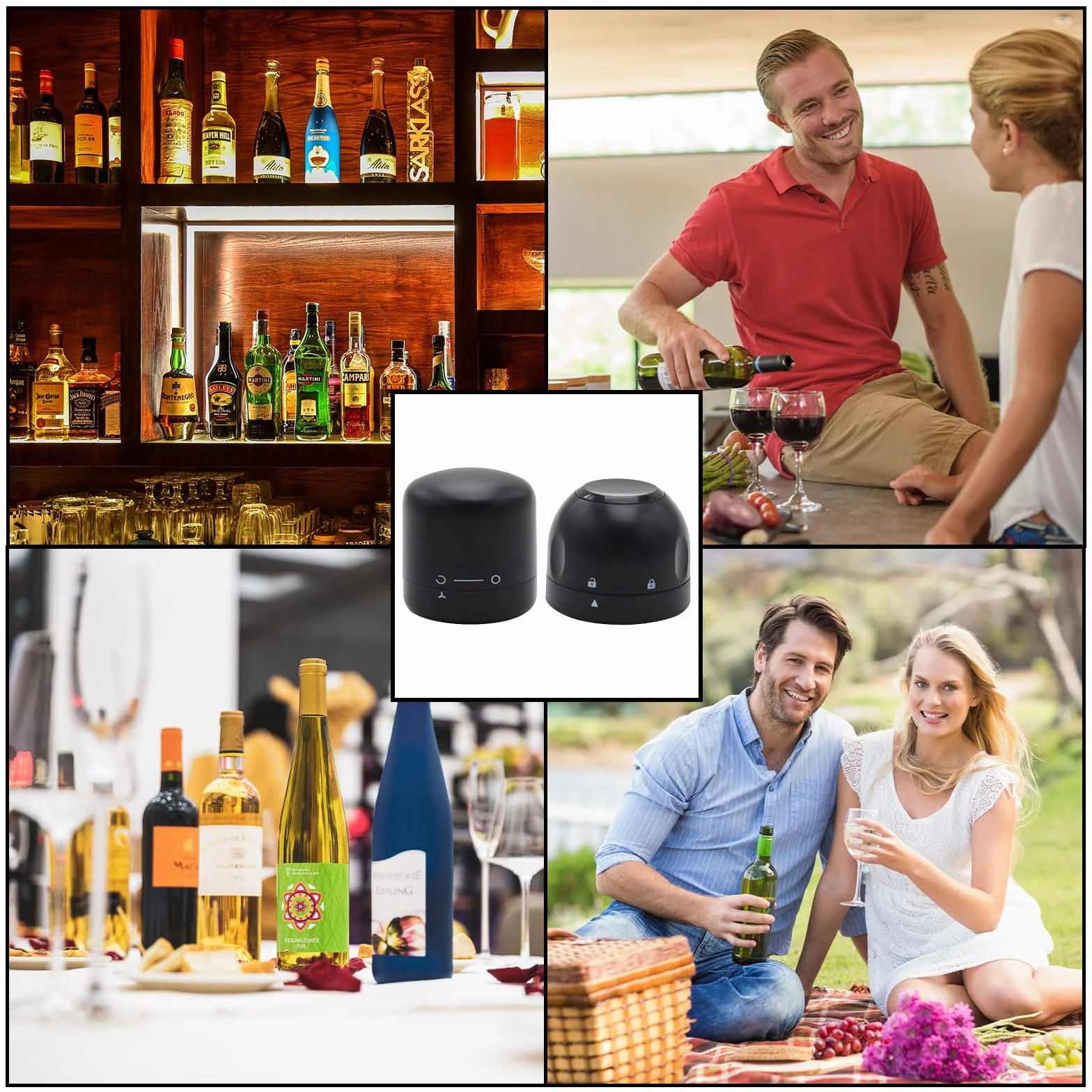 2 sztuki silikonowych zakrętek do butelek szampana, obrotowe zamknięcie do wina, próżniowe zamknięcie na wino, nadaje się do szampana, czerwonego wina, whisky, na imprezę, do baru, na spotkanie