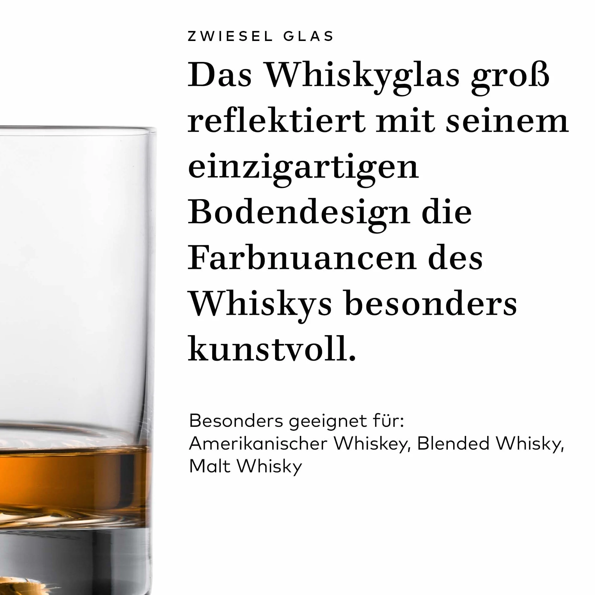 Zwiesel Glas Szklanki do whisky, duże Echo (zestaw 4 szt.), nowoczesny kubek do whisky, nadają się do mycia w zmywarce, wykonane w Niemczech (nr art. 123377)
