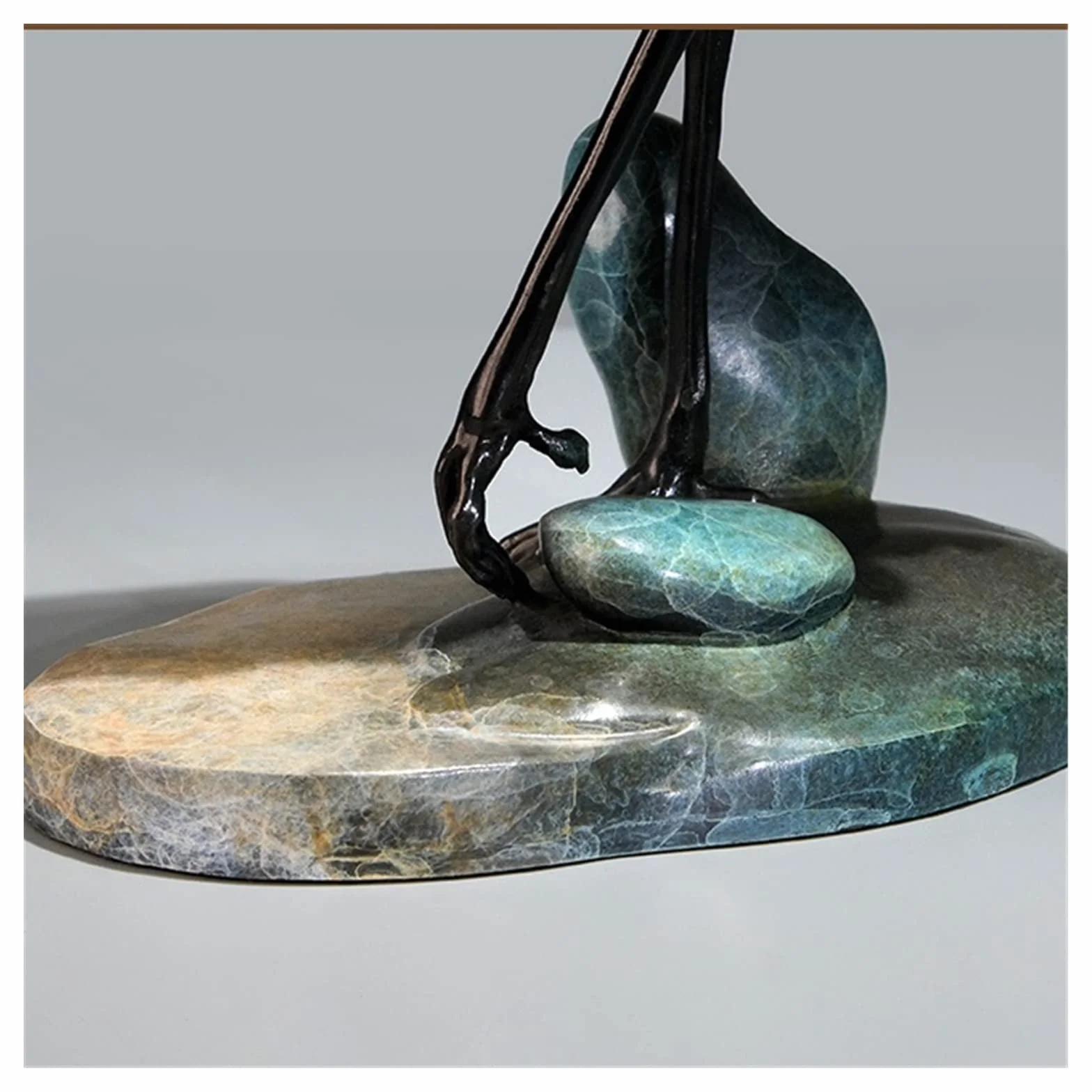 Dekoracje na biurko Mosiężny dźwig przedpokoju Ornament dekoracje domu chińskie rzemiosło Tabletop Home Art Sculpture Akcesoria do biurka domowego
