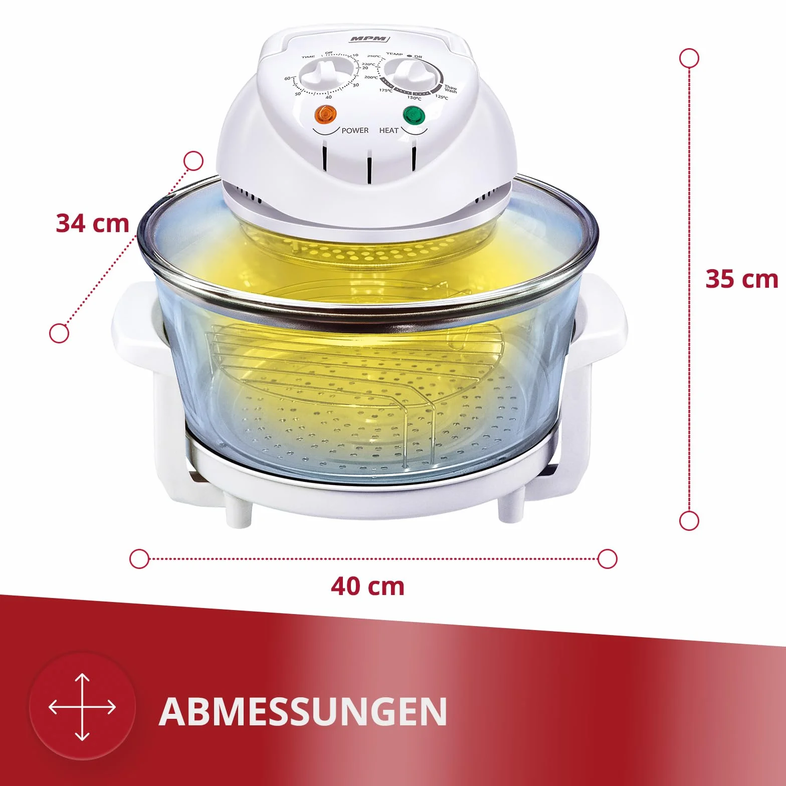 MPM MKO-01 Mini Piekarnik Elektryczny 17l Multicooker z Funkcją Samoczyszczenia