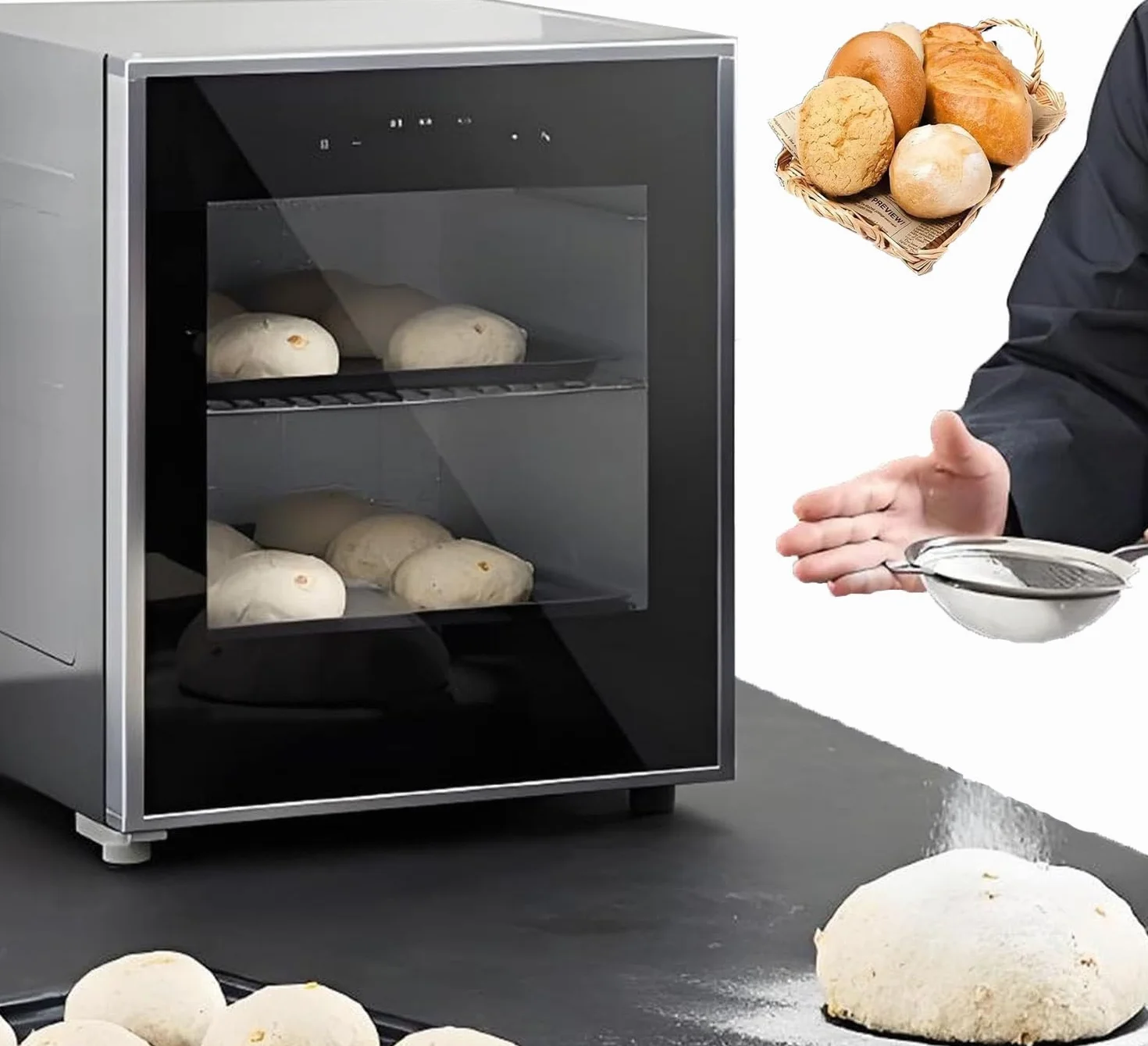 Elektryczna Komora Do Wyrastania Chleba,40L Komercyjna Komora Do Wyrastania Ciasta,Wyjmowana Elektryczna Komora Do Wyrastania Ciasta,Do Pieczenia,Produkcji JogurtuFermentacji,