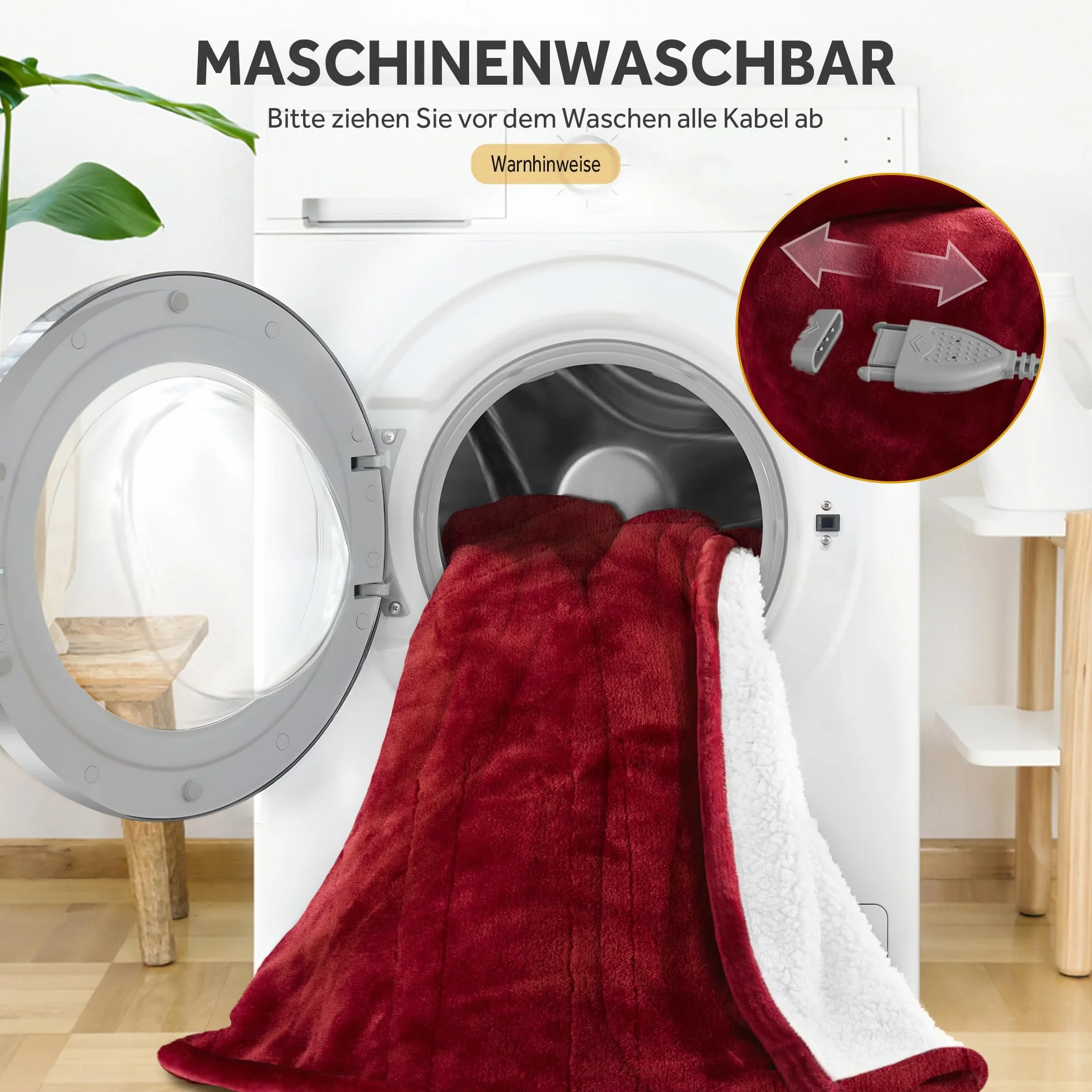 Koc elektryczny z automatycznym wyłączaniem, 130 x 180 cm, flanelowy, Sherpa, elektryczny koc grzewczy, 6 poziomów temperatury i ochrona przed przegrzaniem, nadaje się do prania, koc grzewczy