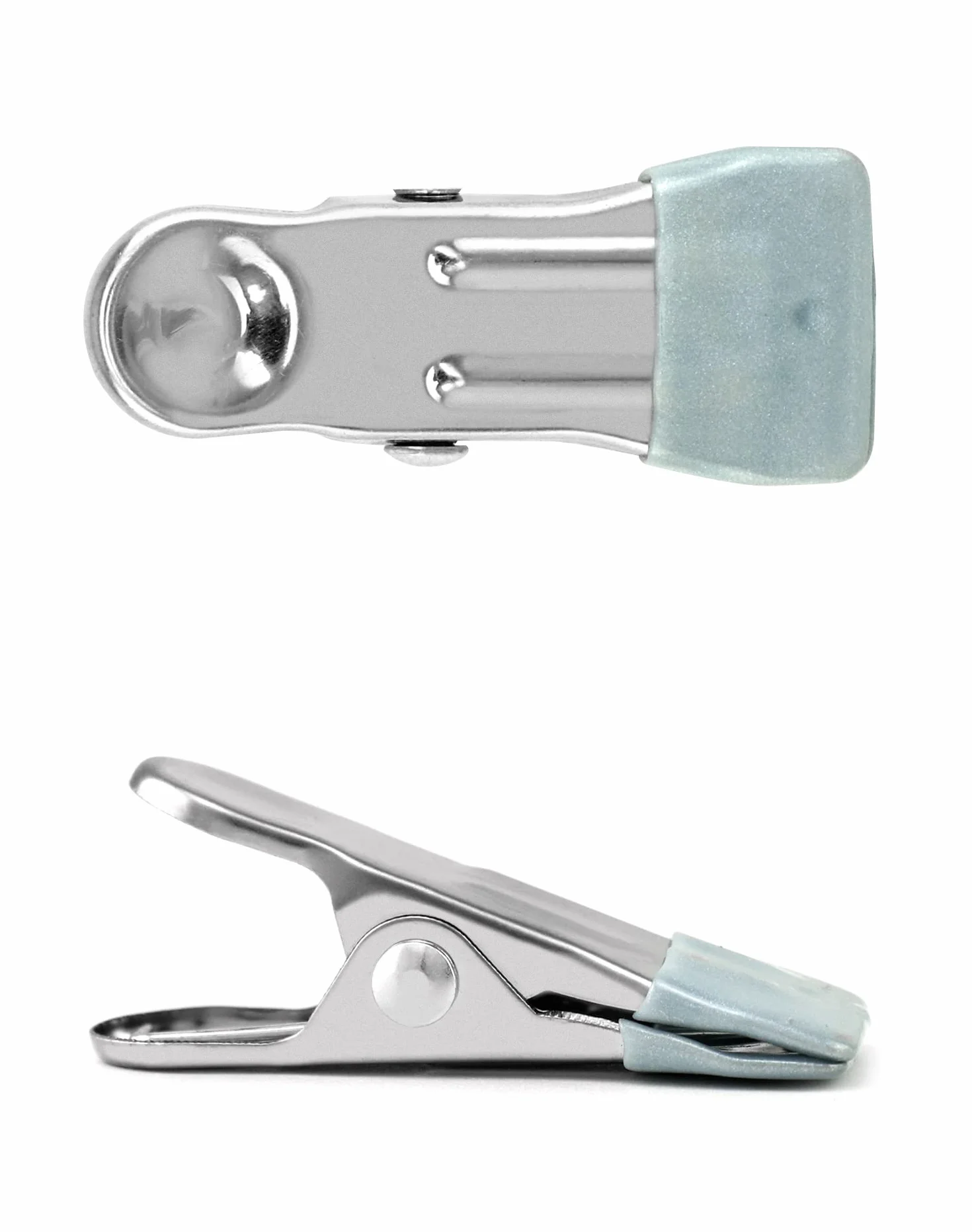 QWORK® 30 szt. Klamerki do bielizny ze stali nierdzewnej bez znaku, antypoślizgowe klipsy do skarpet, butów, ręczników, plombowania żywności, zdjęć (szary)