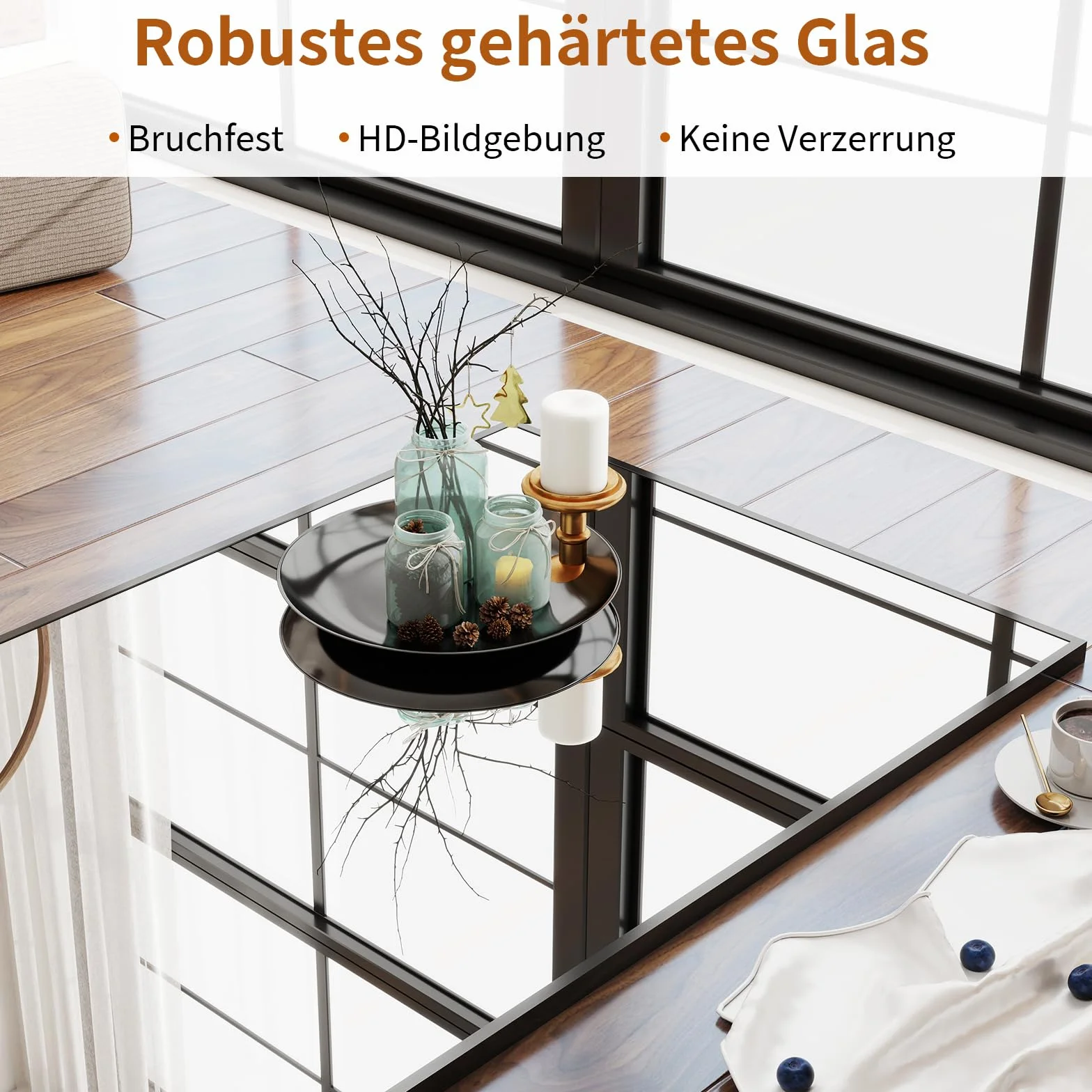 Koonmi Minimalistyczne lustro stojące w ramie 150 × 40 cm, solidne lustro na całe ciało, wolnostojące, lekkie lustro na całej długości, do zawieszenia na ścianie poziomo lub pionowo, czarne