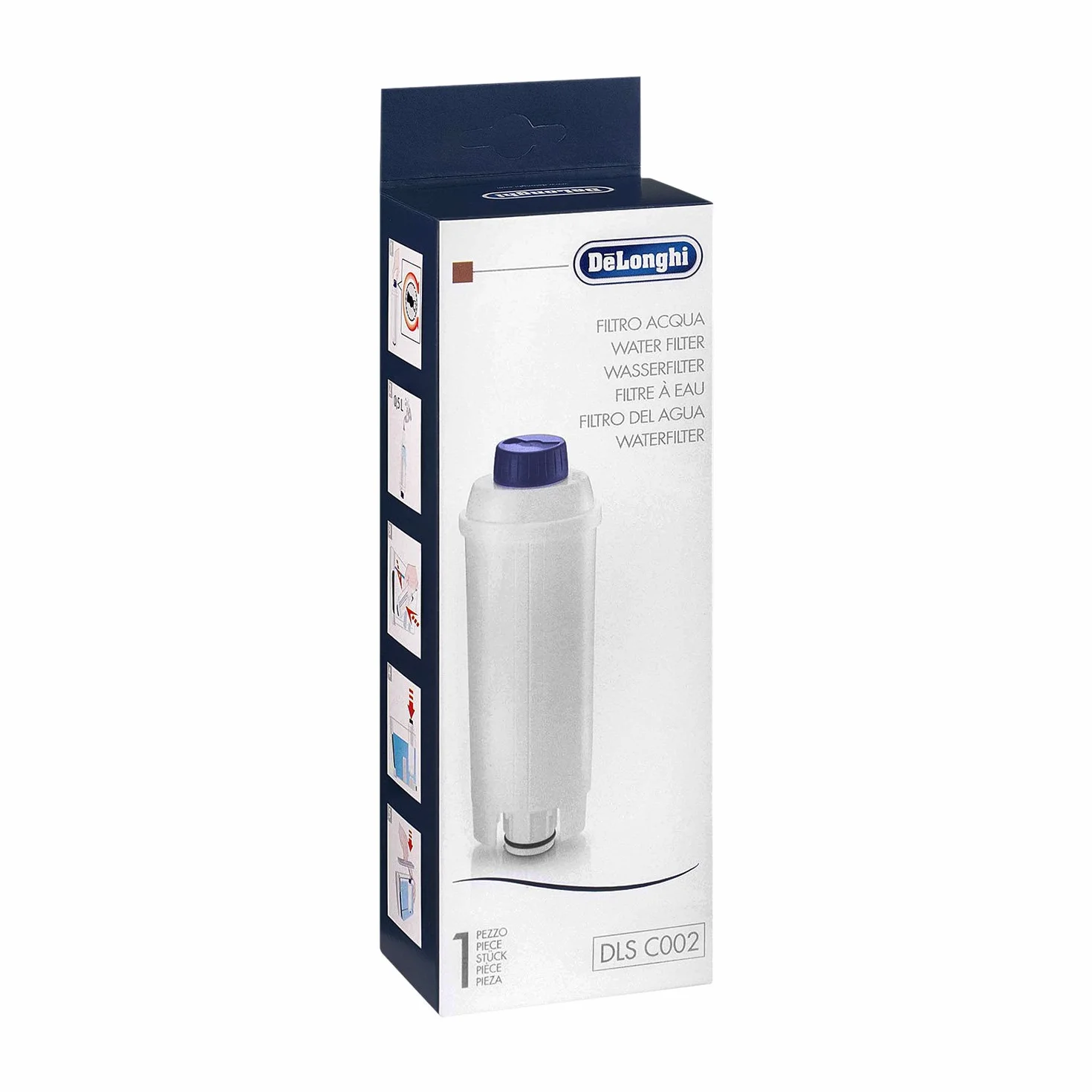 2 x Delonghi EcoDecalk odkamieniacz + 3 x filtr wody Delonghi DLS C002 + 1 x szczotka do czyszczenia Delonghi (płyn do czyszczenia rur)