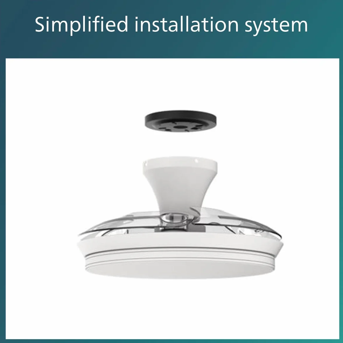 PHILIPS LED Bliss 28W Wentylator Sufitowy 35W, 2700K-4000K-5500K, w Zestawie z Pilotem, Złoto