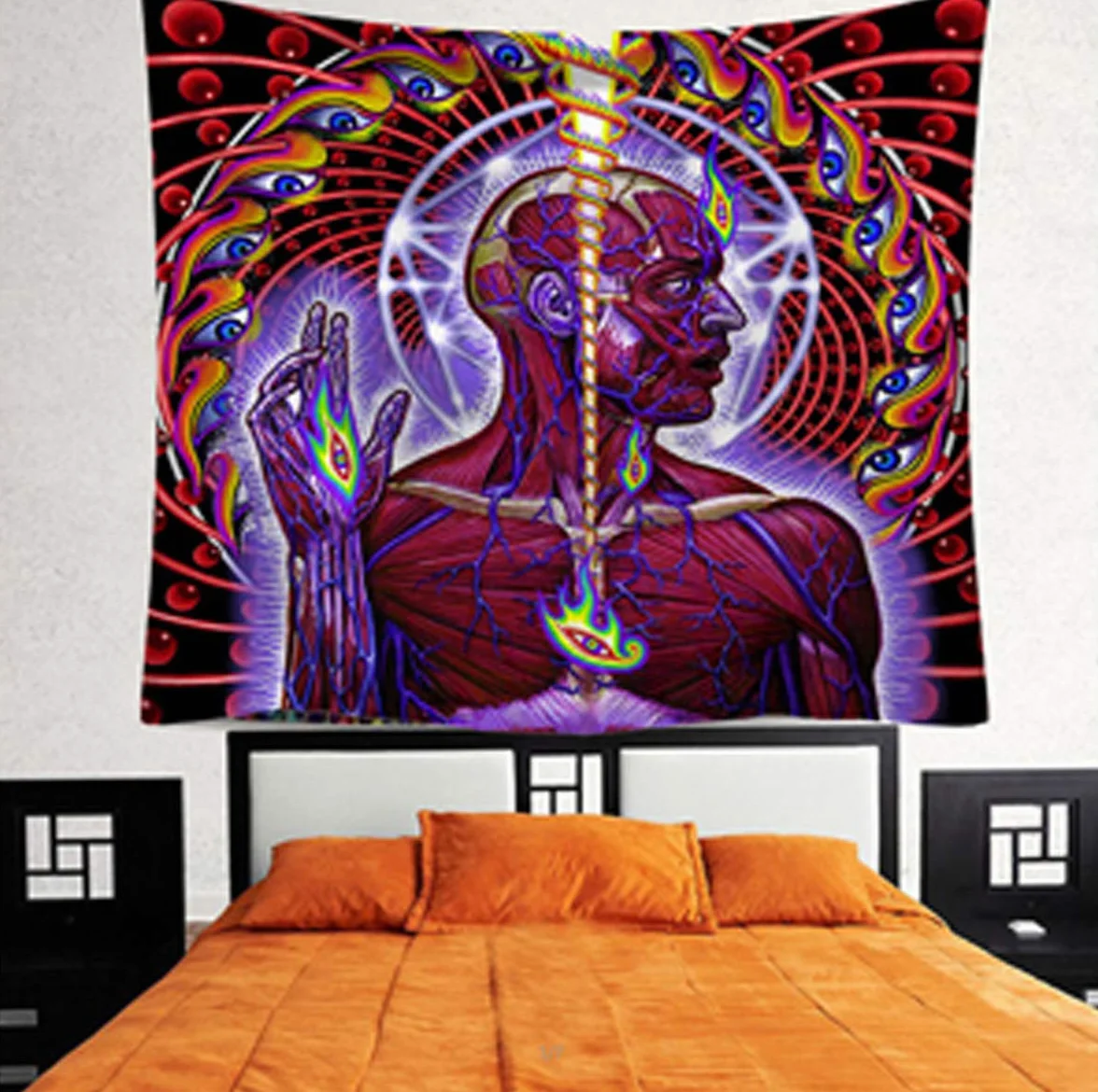 Langjitianya Pasek narzędziowy rozcięcie boczne gobelin ścienny, album narzędziowy flaga plakat naklejki (lateralus)