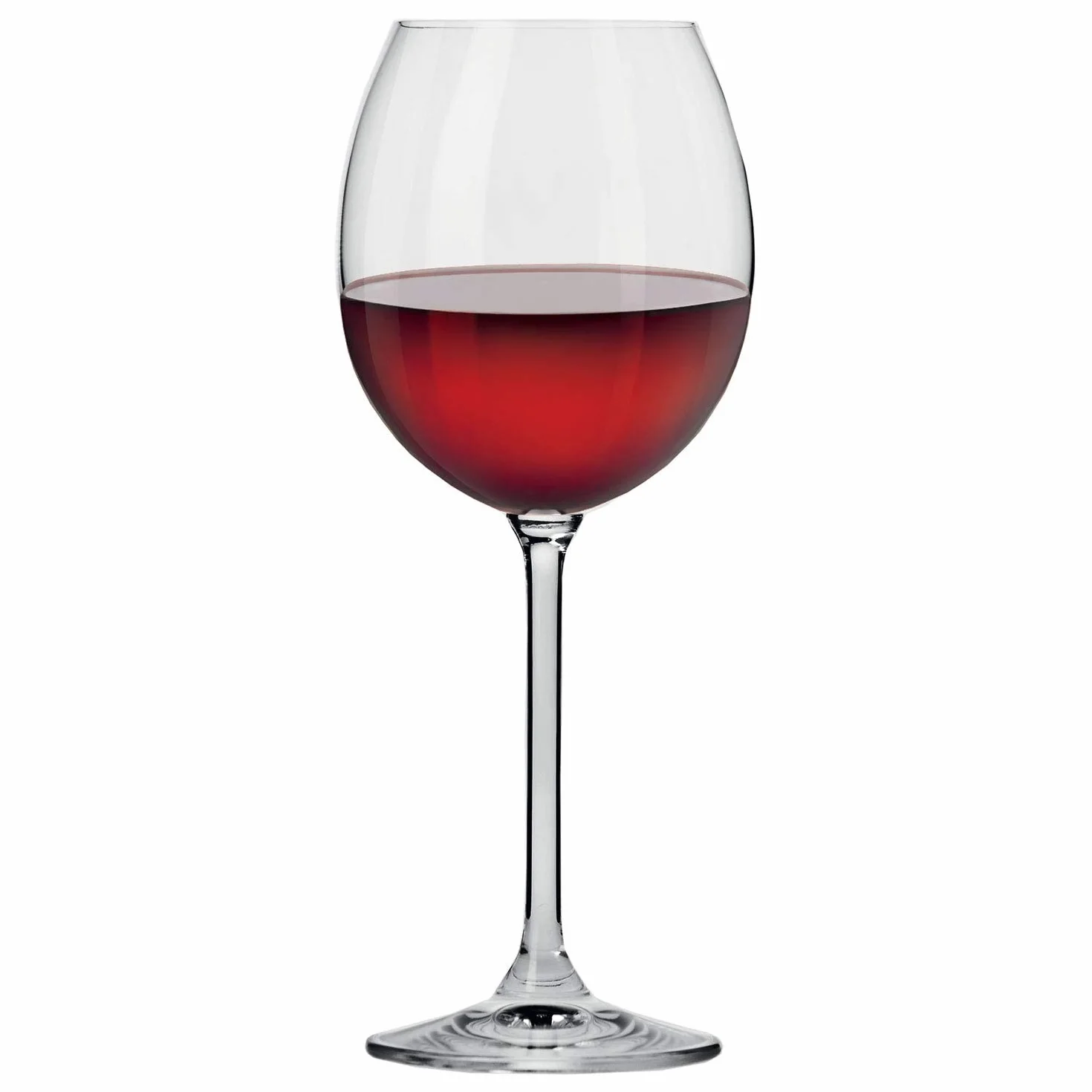 Krosno Kieliszki do czerwonego wina | Komplet 6 sztuk | 350 ml | Kolekcja Venezia | Idealne do domu, restauracji i na przyjęcia | Można myć w zmywarce | Bezołowiowe szkło kryształowe