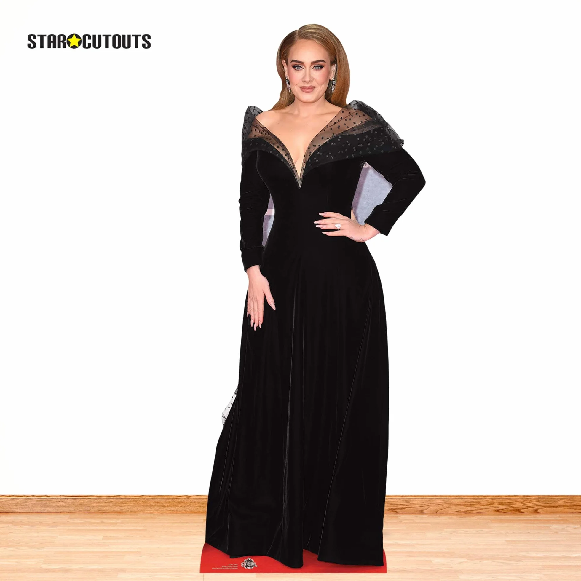 CS971 Adele czarna sukienka Lifesize kartonowe wycięcie z mini