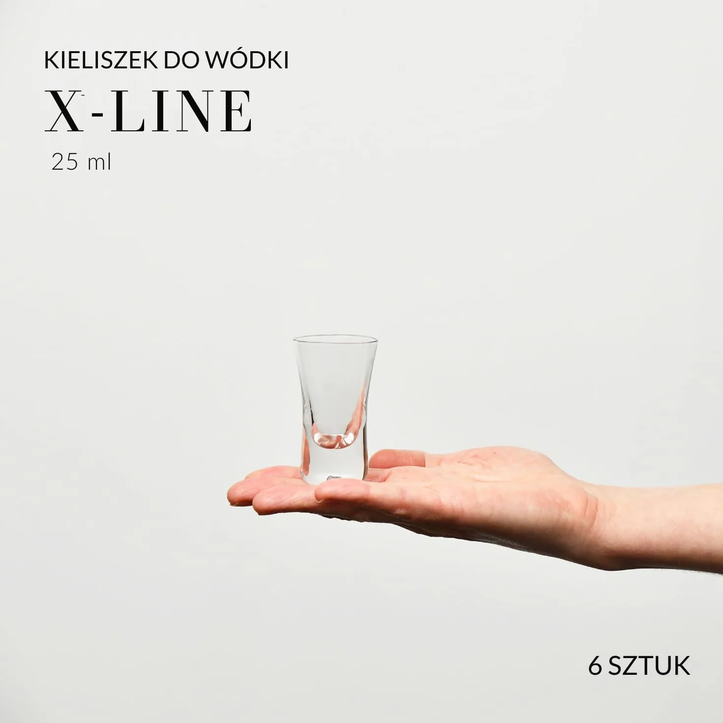 KROSNO Kieliszki do wódki X-line | Zestaw 6 kieliszków | 25 ML | Kolekcja X-Line | Idealne do Domu, Restauracji i na Przyjęcia | Można Myć w Zmywarce