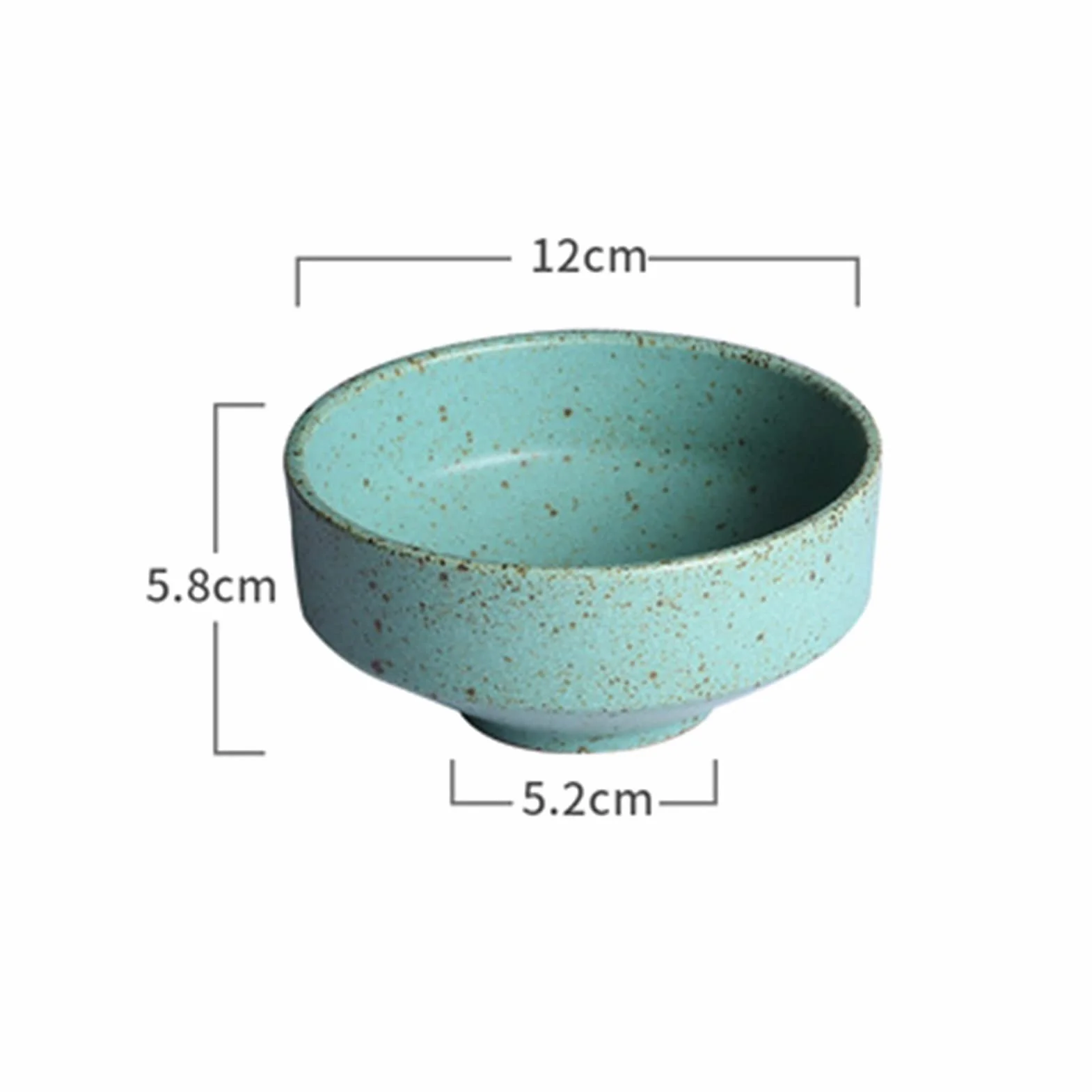 Miska do serwowania sałatek Zielona Retro ręcznie robiona płyta ceramiczna pojedyncza domowa restauracja filiżanka do herbaty okrągły talerz do steków ryż miska do sałatek miska deserowa Miska Sałatko