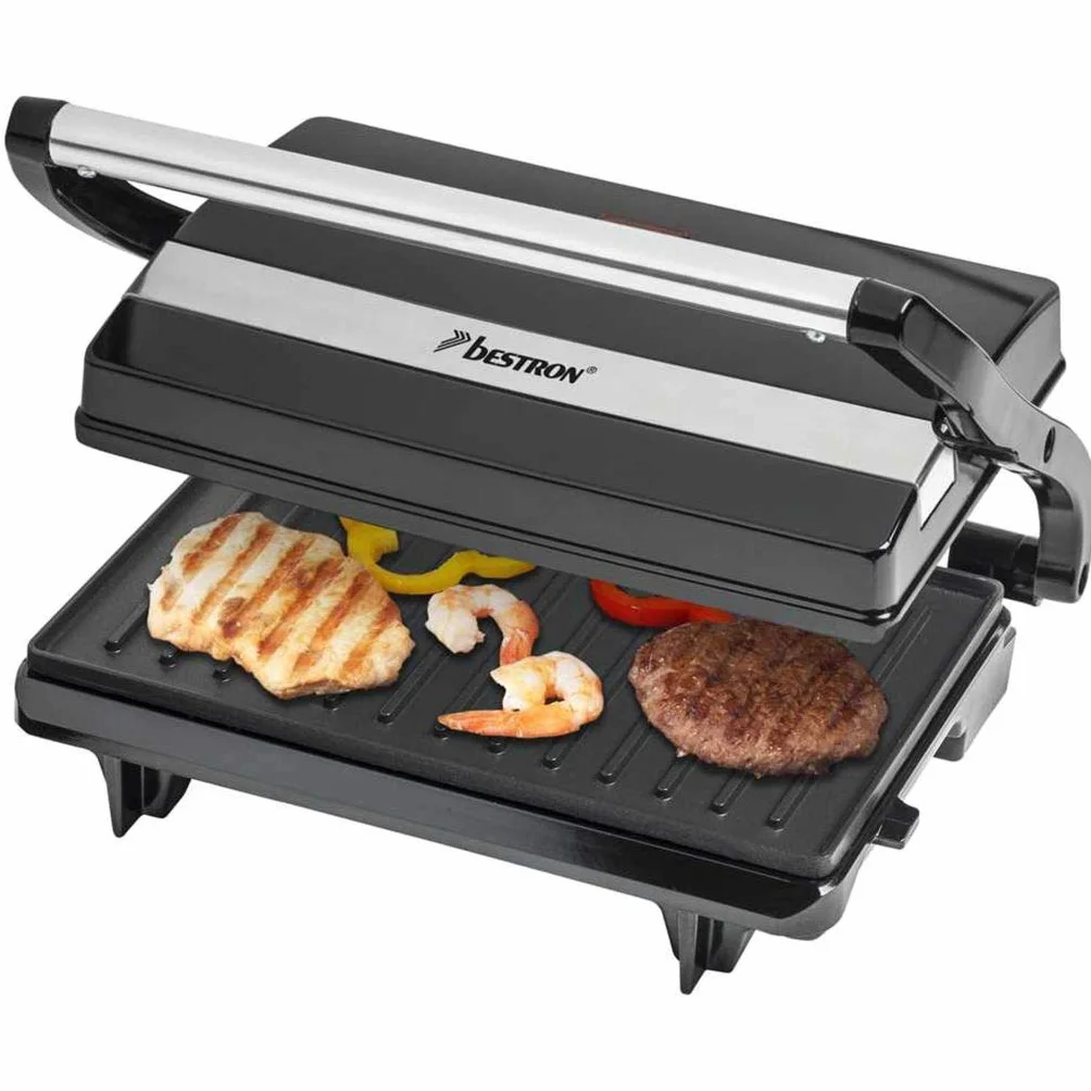 Bestron Grill Elektryczny, Czarny, 22,5 x 14 cm