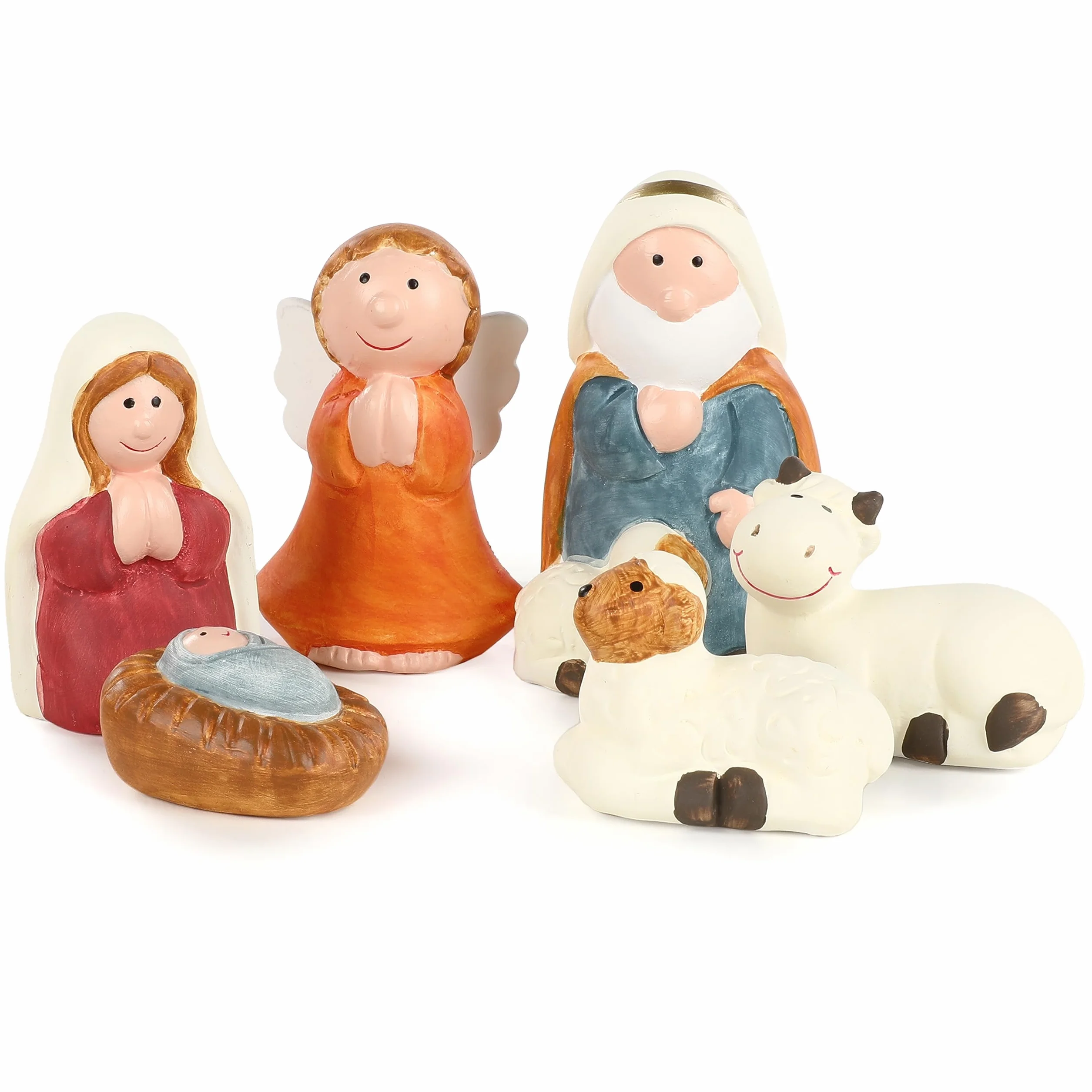 Nordstern Szopka ceramiczna - 11 świątecznych figurek do stajenki i szopki - od 2 do 8 cm