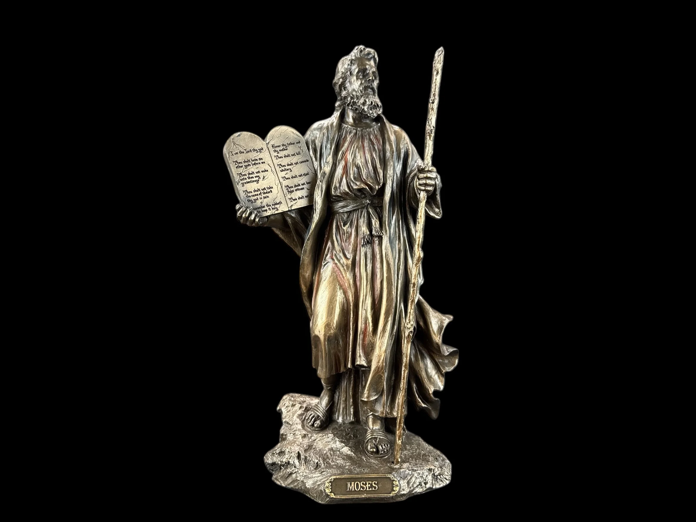 57 SPECIAL REPLICAS Rzeźba dekoracyjna figurka - Mojżesz z tablicą ofert - figurka jako prezent do salonu, dekoracja