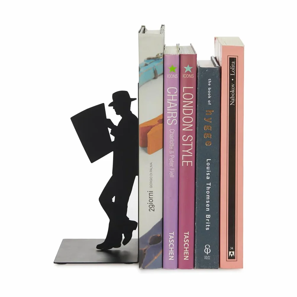 Balvi - The Reader dekoracyjna skrzynka na książki z metalu w kolorze czarnym. Oryginalny design