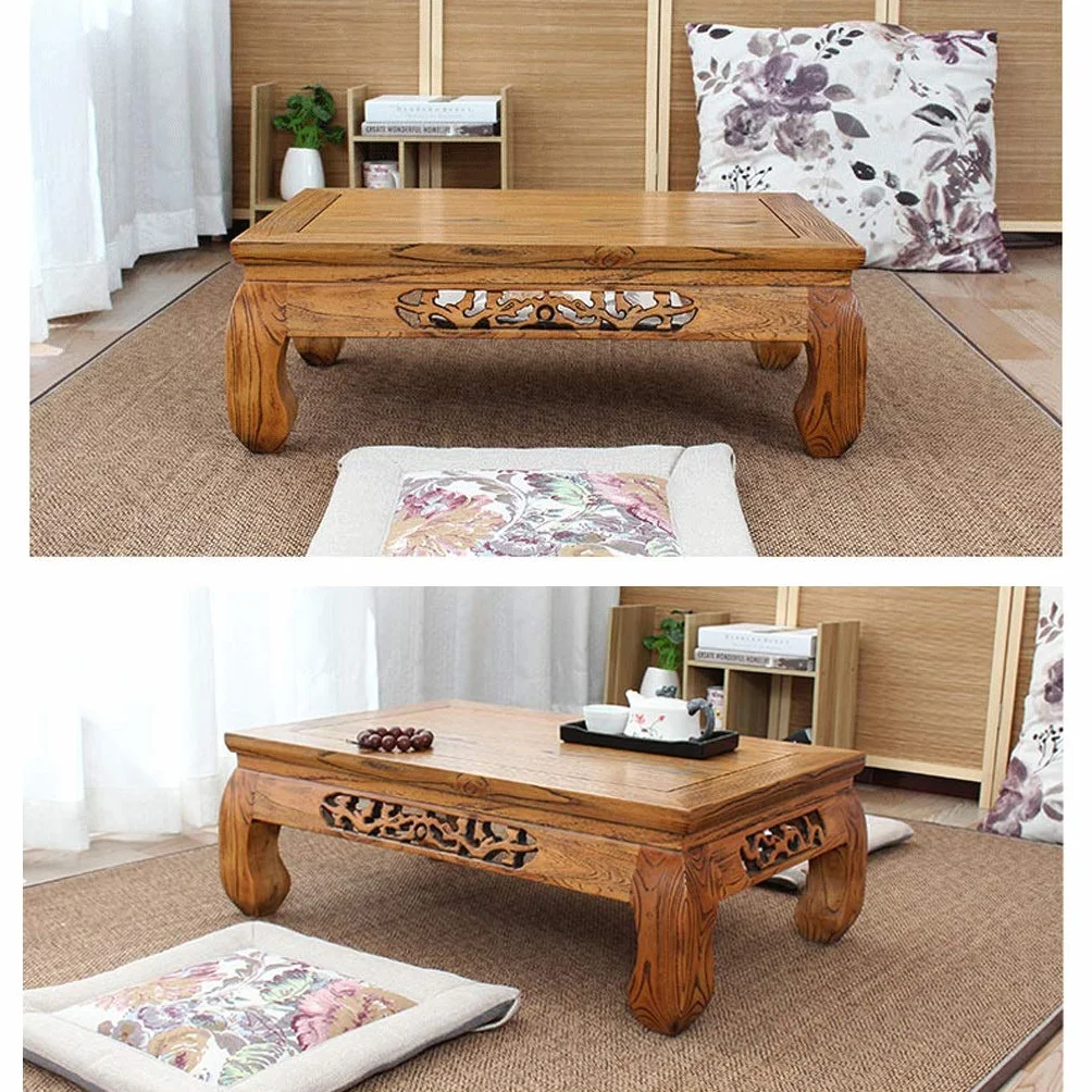 Lite drewno kawa salon niska herbata sypialnia śniadanie laptop (kolor: kolor drewna, rozmiar: 60x40x25cm)