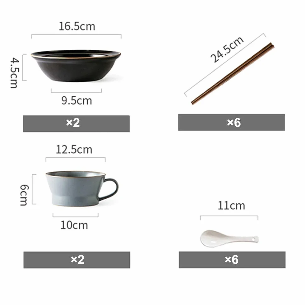 Eleganckie naczynia talerz miska zestaw, zestawy obiadowe dla 4 osób, zestaw obiadowy nowoczesny - talerze i miski z serii Morandi - matowe naczynia ceramiczne - modny styl nordycki - zmywarka i kuch