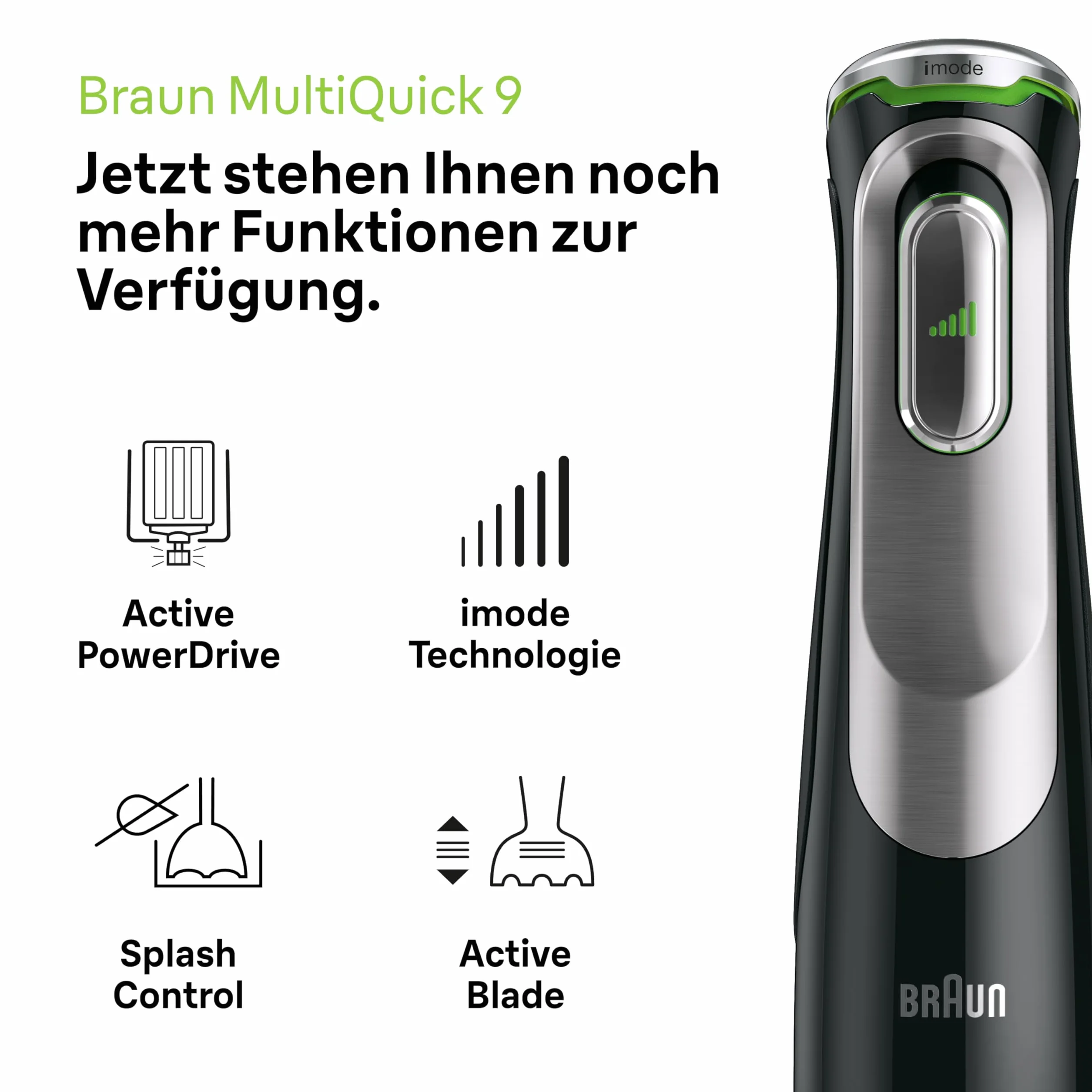 Braun Multiquick 9 Blender Ręczny, Czarny/Srebrny, 1 l