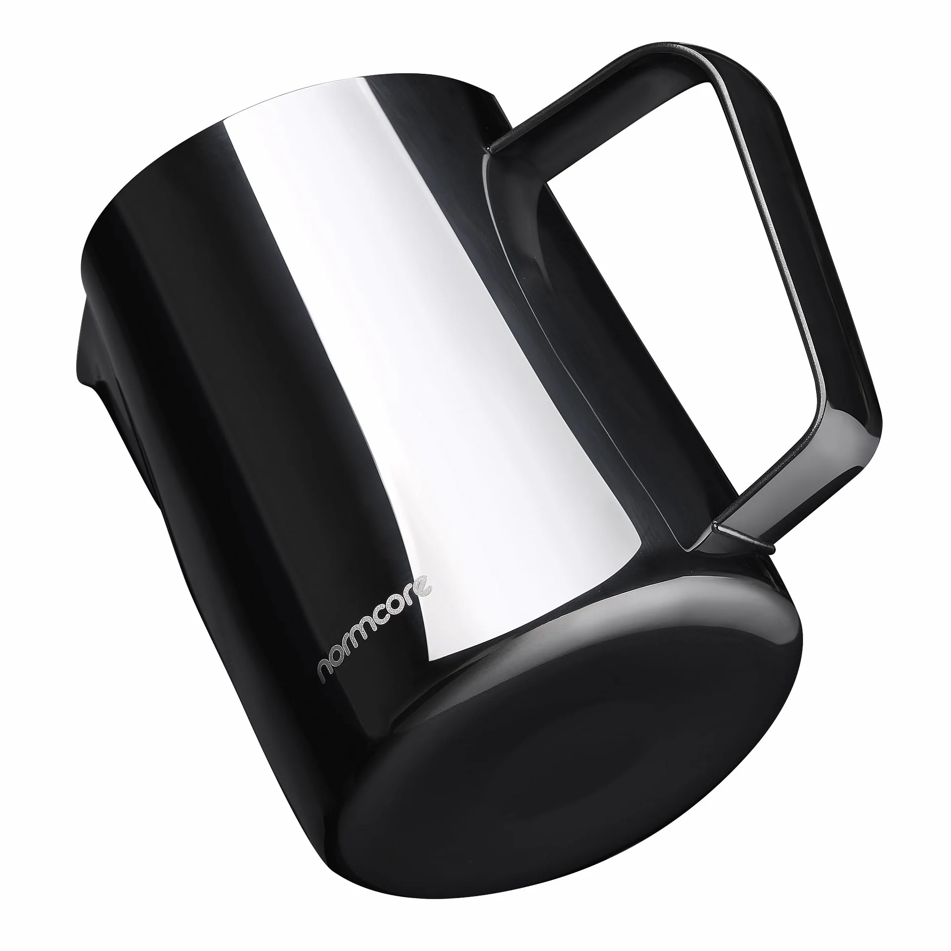 Normcore - Dzbanek na mleko z ostrym dziobkiem, parowy espresso, 600 ml, czarny