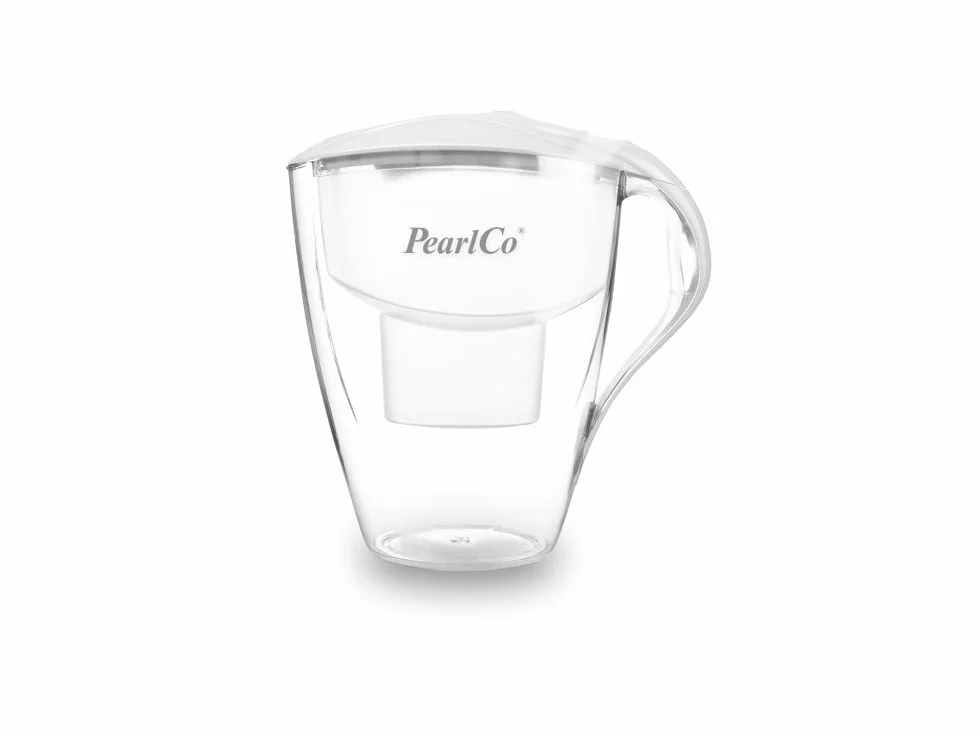 PearlCo - Filtr do wody Family (biały) z 12 wkładami filtrującymi Unimax - pasuje do Brita Maxtra