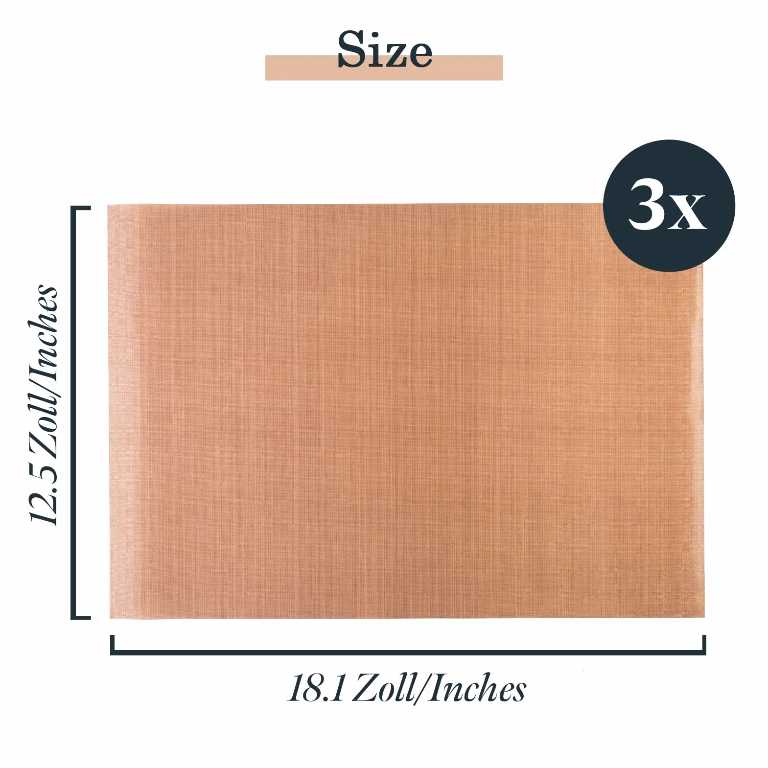 mata do pieczenia, zestaw 3 szt., 32 x 46 cm – mata do pieczenia, możliwość przycięcia i mycia w zmywarce – papier do pieczenia wielokrotnego użytku