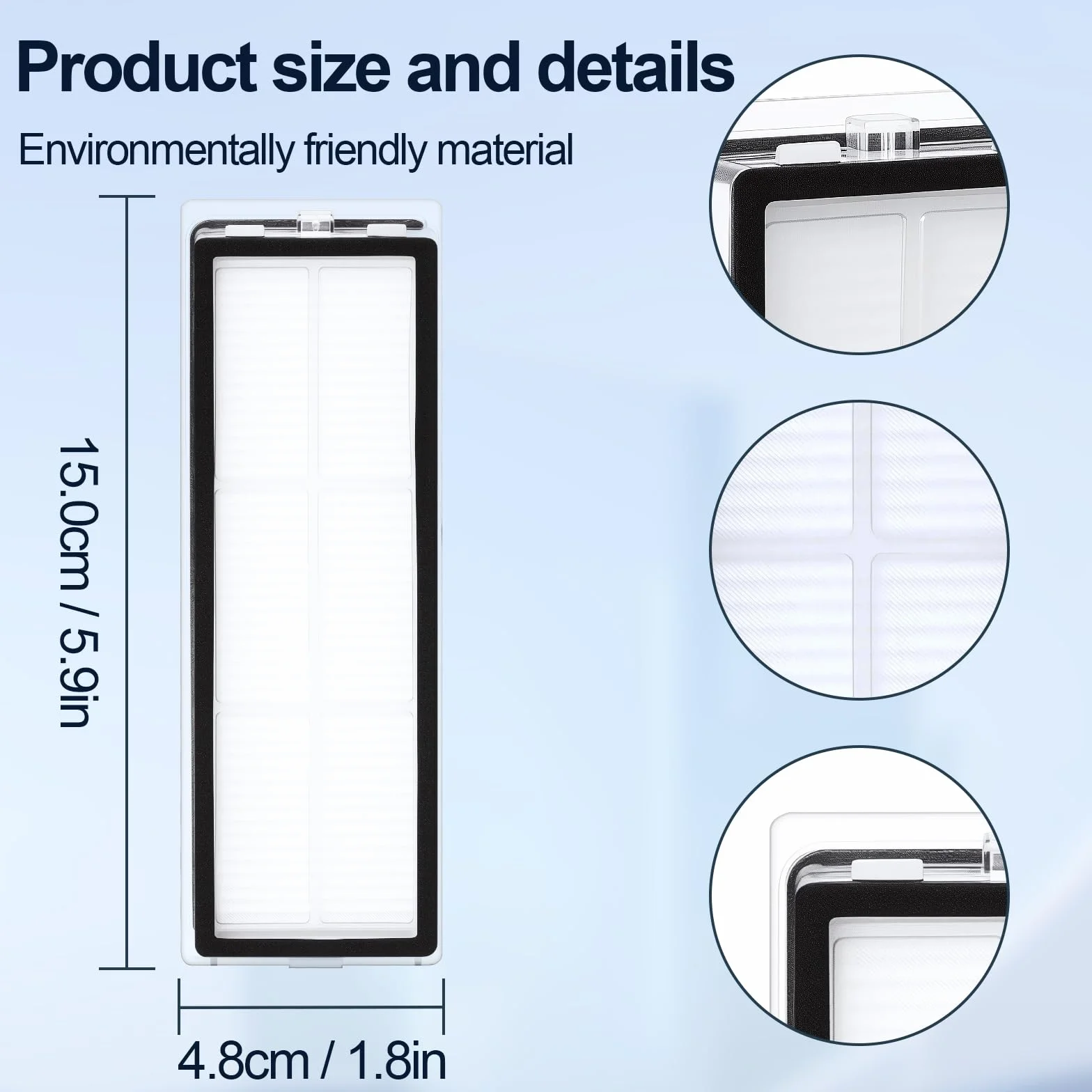 Zapasowe filtry HEPA do Xiaomi X20+/X10+/H40/S40C, Dreame L10s Ultra/L10 Ultra/L10 Prime/L10s PRO Gen 2/S10/S10 PRO/S20/S20 PRO/D10 Plus Gen2/D20 Pro Plus akcesoria do odkurzaczy