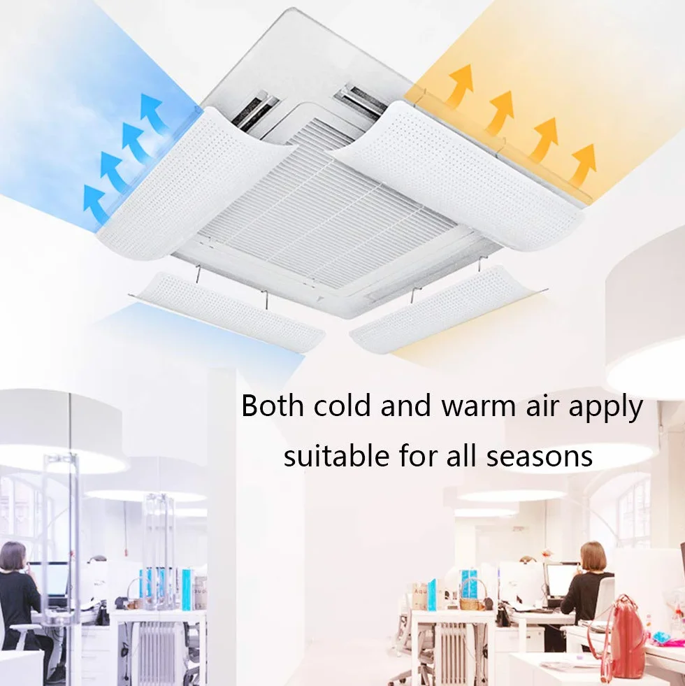 Deflektor do centralnej klimatyzacji, lekki, elastyczny i miękki ABS, łatwa instalacja, mikroporowaty wiatr(Jeden kawałek)
