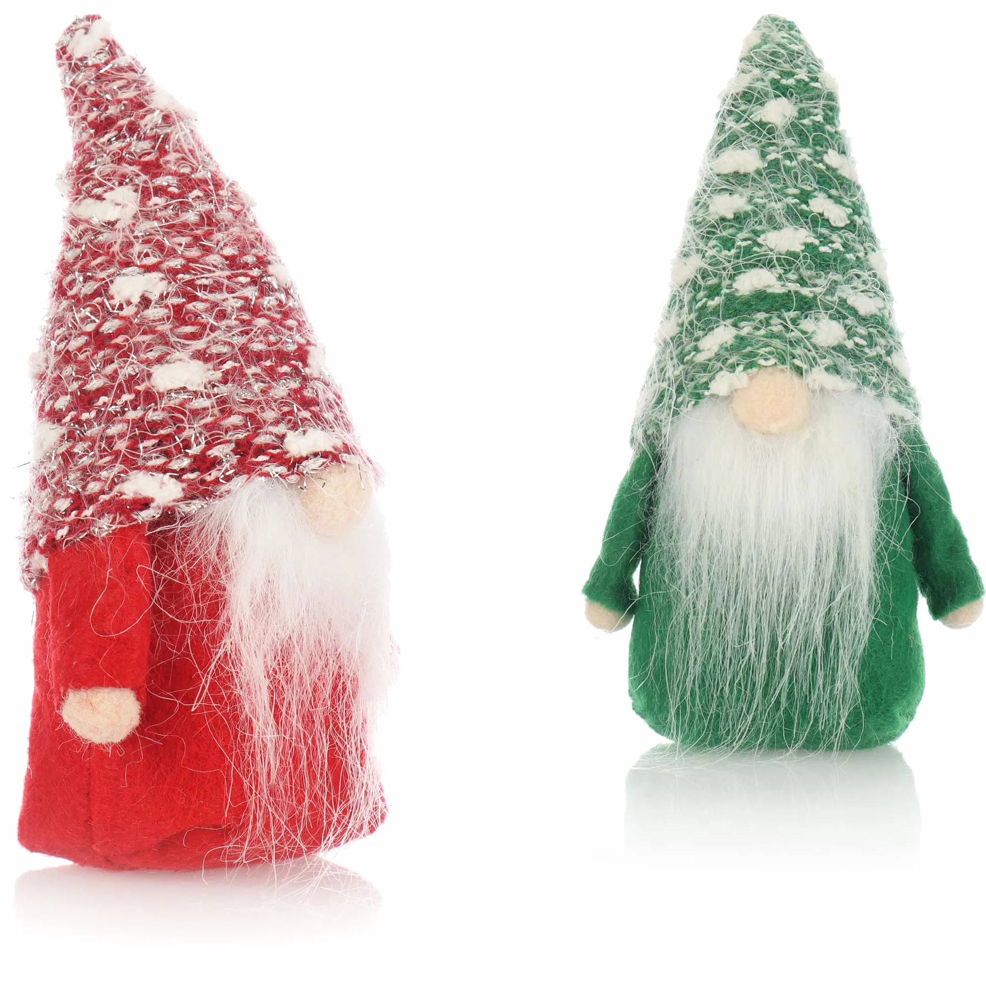 COM-FOUR® 3x Krasnale swiateczne Premium 14cm - Dekoracja swiateczna - figurka zimowego krasnoludka - przedmioty dekoracyjne - Skandynawskie trolle dekoracyjne - Szwedzki krasnal z broda