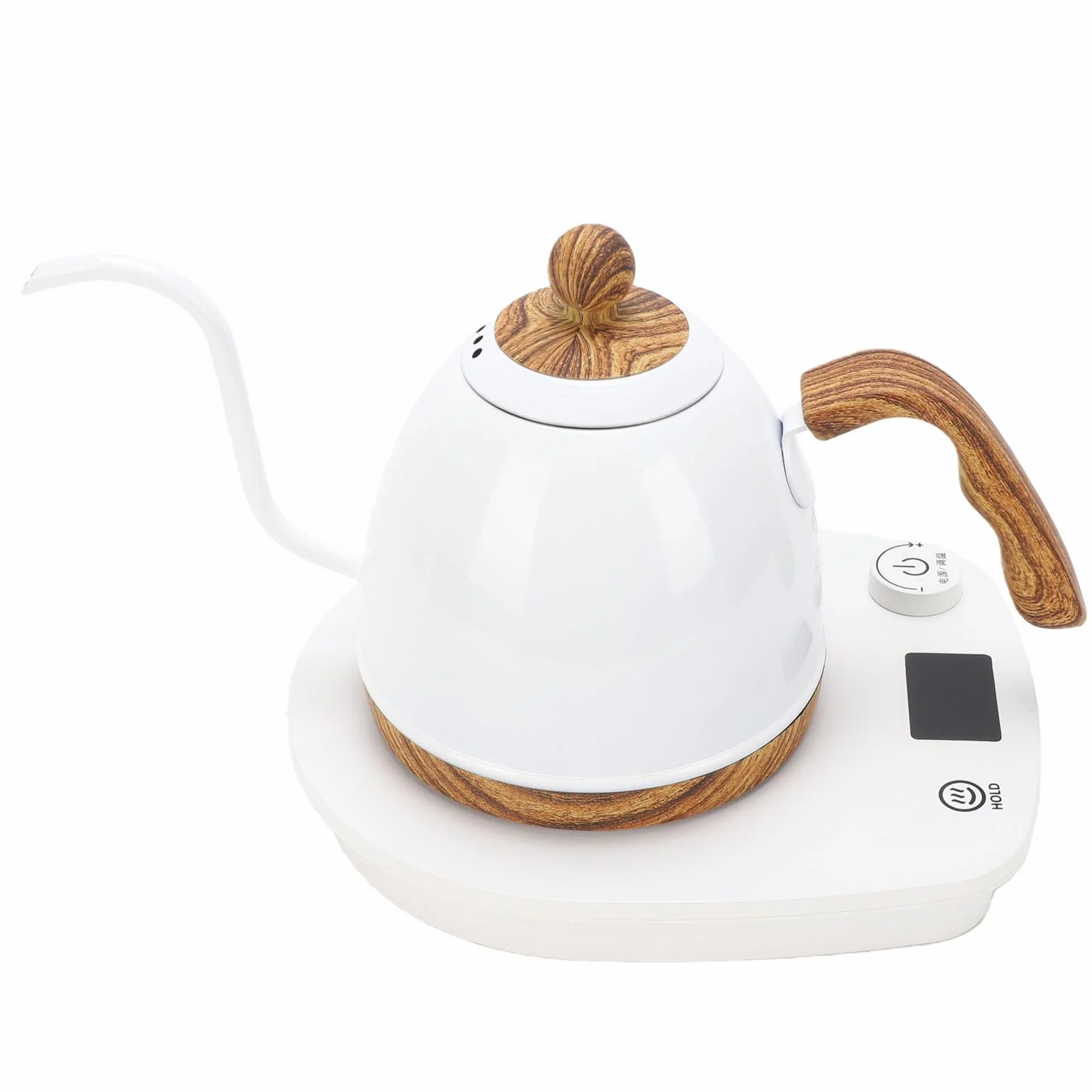 Fdit Czajnik do Kawy Typu Pour Over Precyzyjne Nalewanie dla Dokładnego Parzenia Czajnik Elektryczny o Pojemności 600 Ml z gęsią szyją (wtyczka UE 220V)