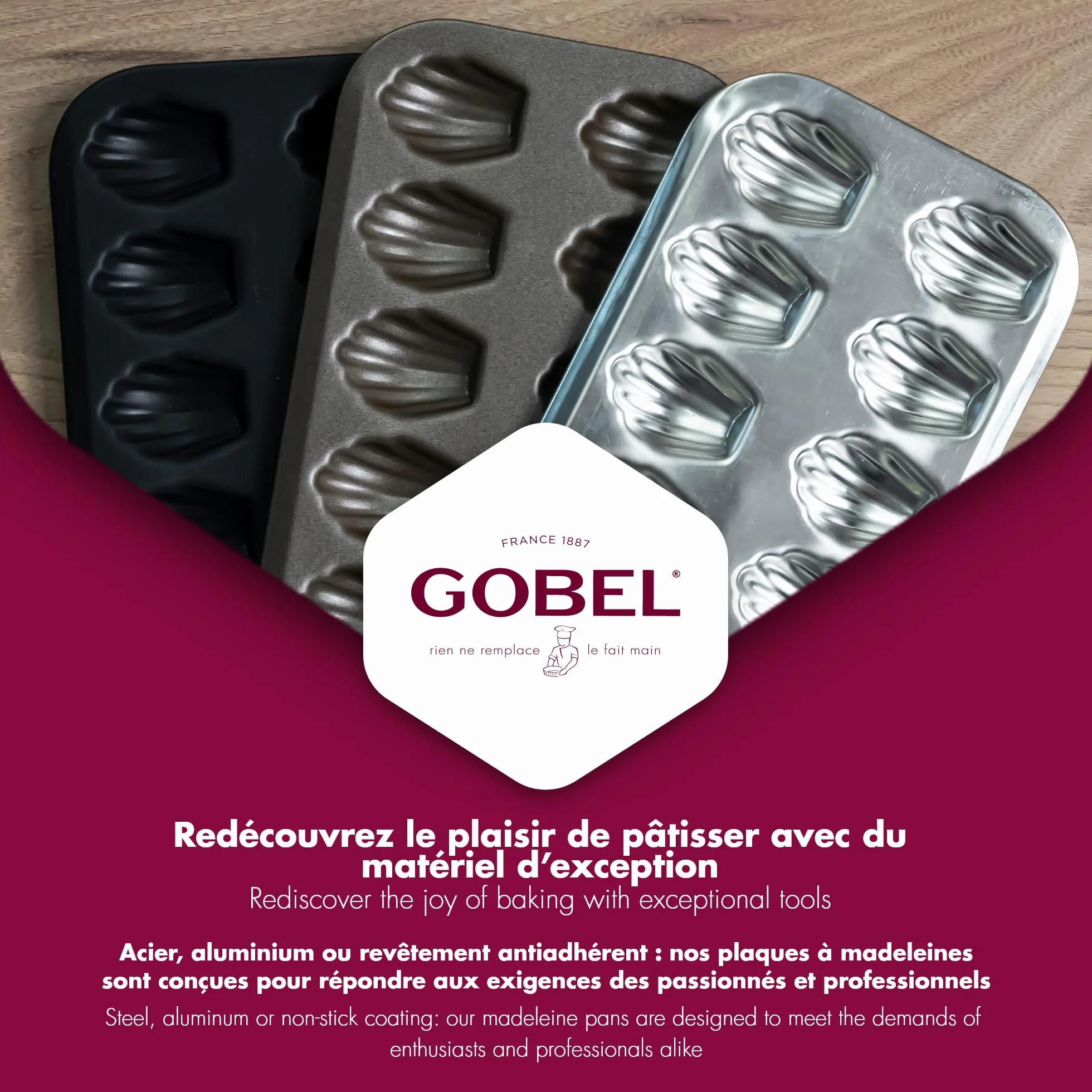Gobel 395 x 200 mm, 12-otworowa puszka Madeleine