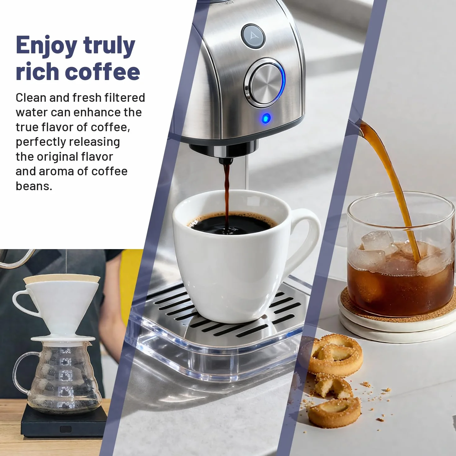 Koala Filtr wody do ekspresu do kawy, kompatybilny z AEG/Melitta/Bosch/Siemens/Nivona, 4 sztuki