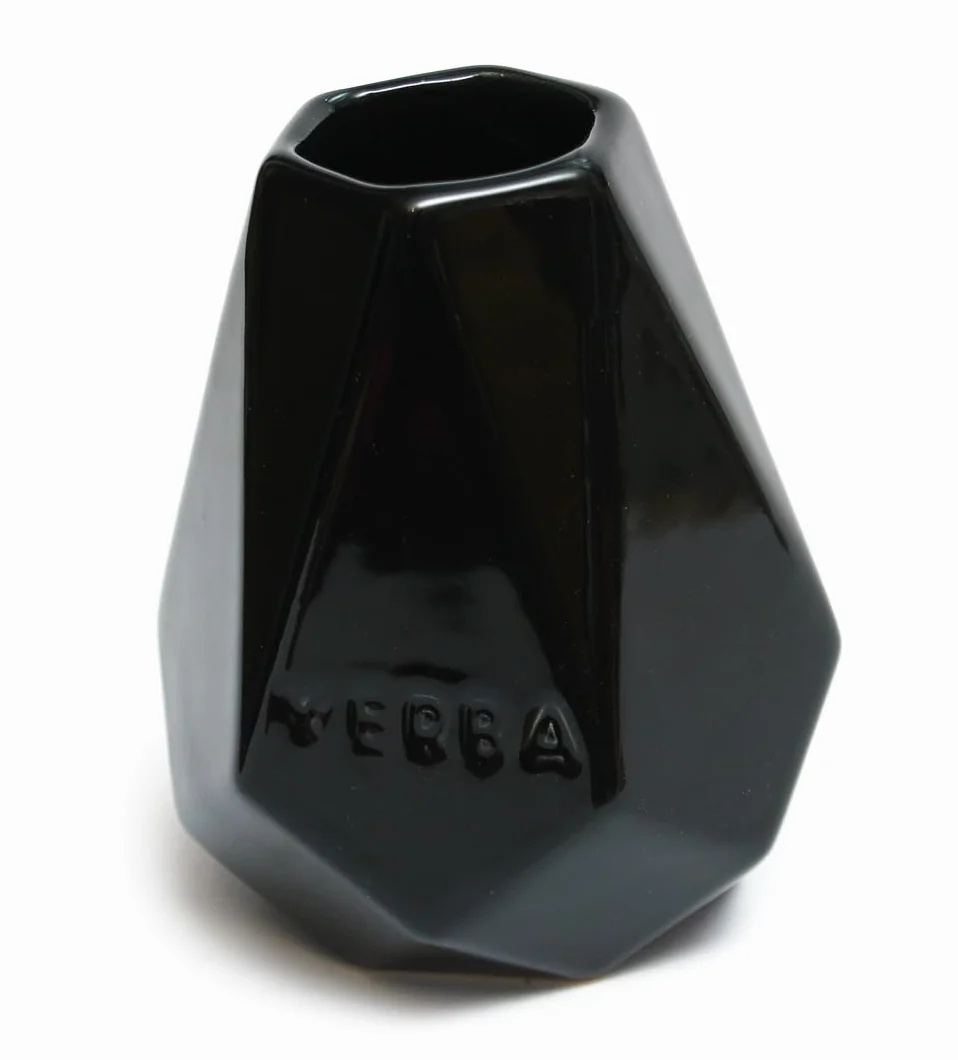 Mate Green Ceramiczny kubek do herbaty mate 350 ml ● czarny CRISTAL Yerba mate kubek do herbaty ● ceramiczny kubek do herbaty ● łatwe czyszczenie ● ceramiczny kubek do maty