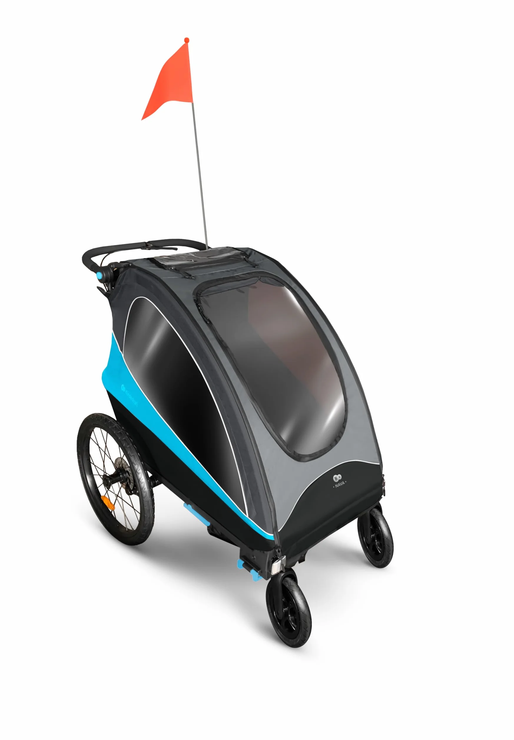 Kinderkraft NAVA wielofunkcyjny wózek dziecięcy 3 w 1: przyczepka rowerowa, wózek dziecięcy dla dwójki dzieci