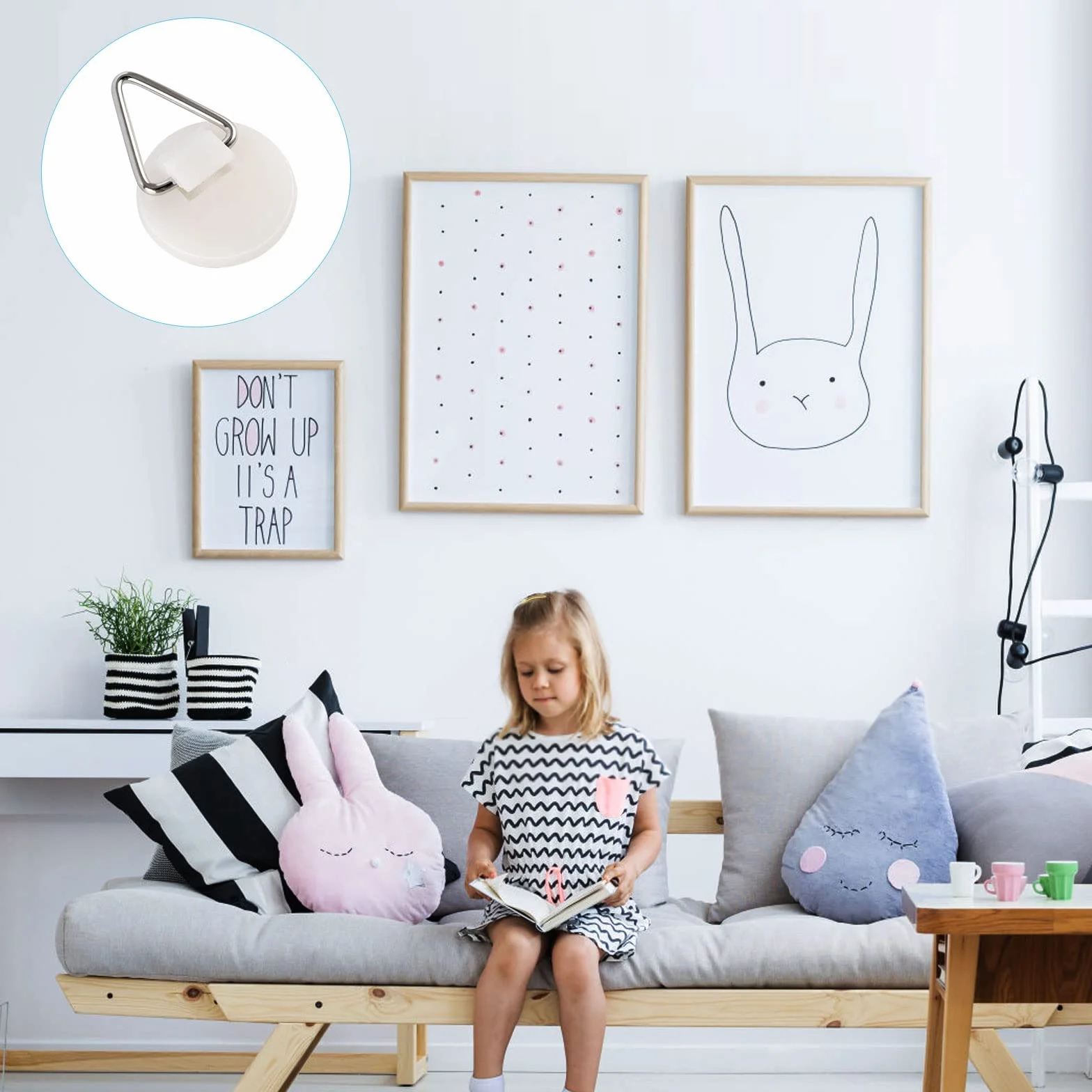 50 sztuk samoprzylepnych haczyków na zdjęcia, niewidoczne, samoprzylepne wieszaki na talerze ścienne, pionowe uchwyty na płyty ścienne, ramki na zdjęcia, do zawieszenia talerzy, do zawieszenia na