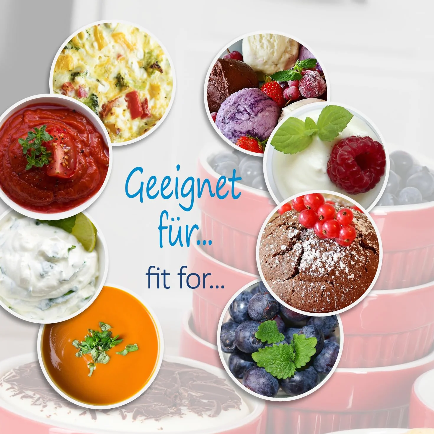 com-four foremki do pieczenia Ragout Fin miska deserowa 185 ml czerwony