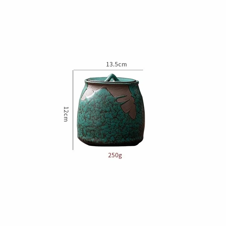 HLTYGWX Zestaw do herbaty Ceramiczne puszki na herbatę Zamknięte puszki na herbatę do użytku domowego Puszki porcelanowe Czarna herbata Puszki do pakowania zielonej herbaty Puszki do przechowywania