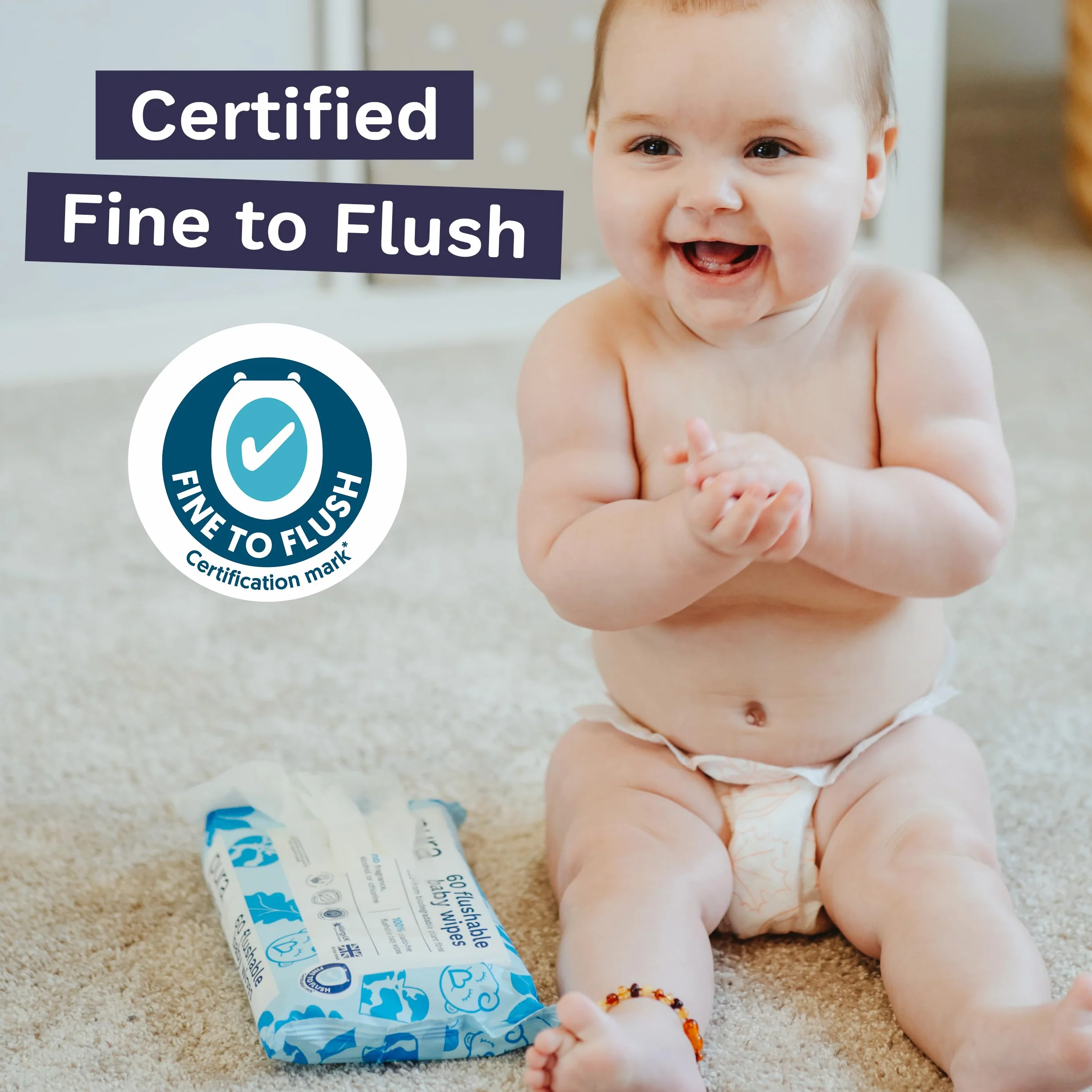 Pura Chusteczki do czyszczenia na mokro, 70 chusteczek (1 opakowanie), 99% wody, w 100% bez plastiku, odpowiednie dla wrażliwej i pozbawionej zapachu skóry, aloes, niemowląt, biodegradowalne,
