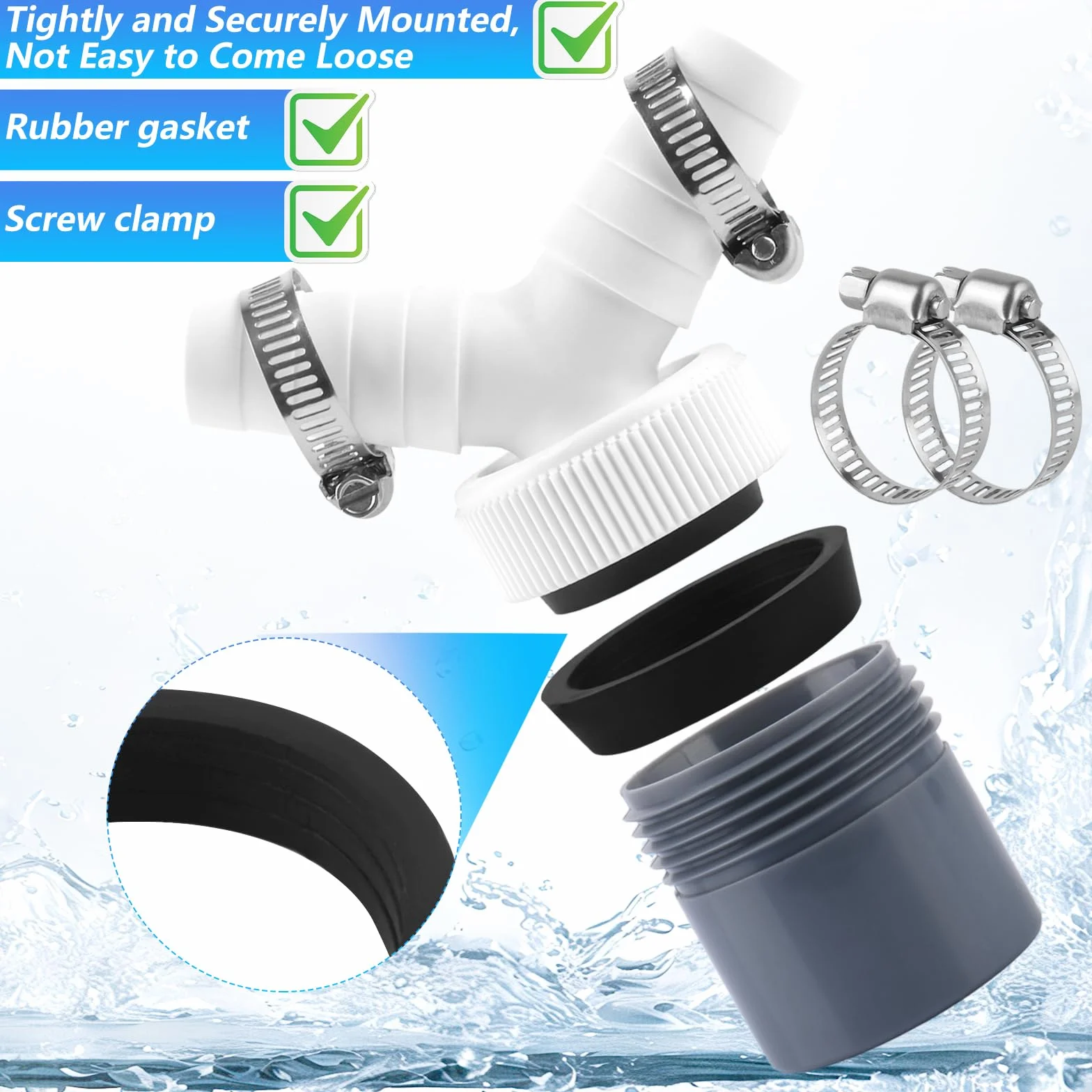 Adapter kanalizacyjny Y z podwójnym złączem, rura wejściowa 18-24 mm, wylot 40 mm
