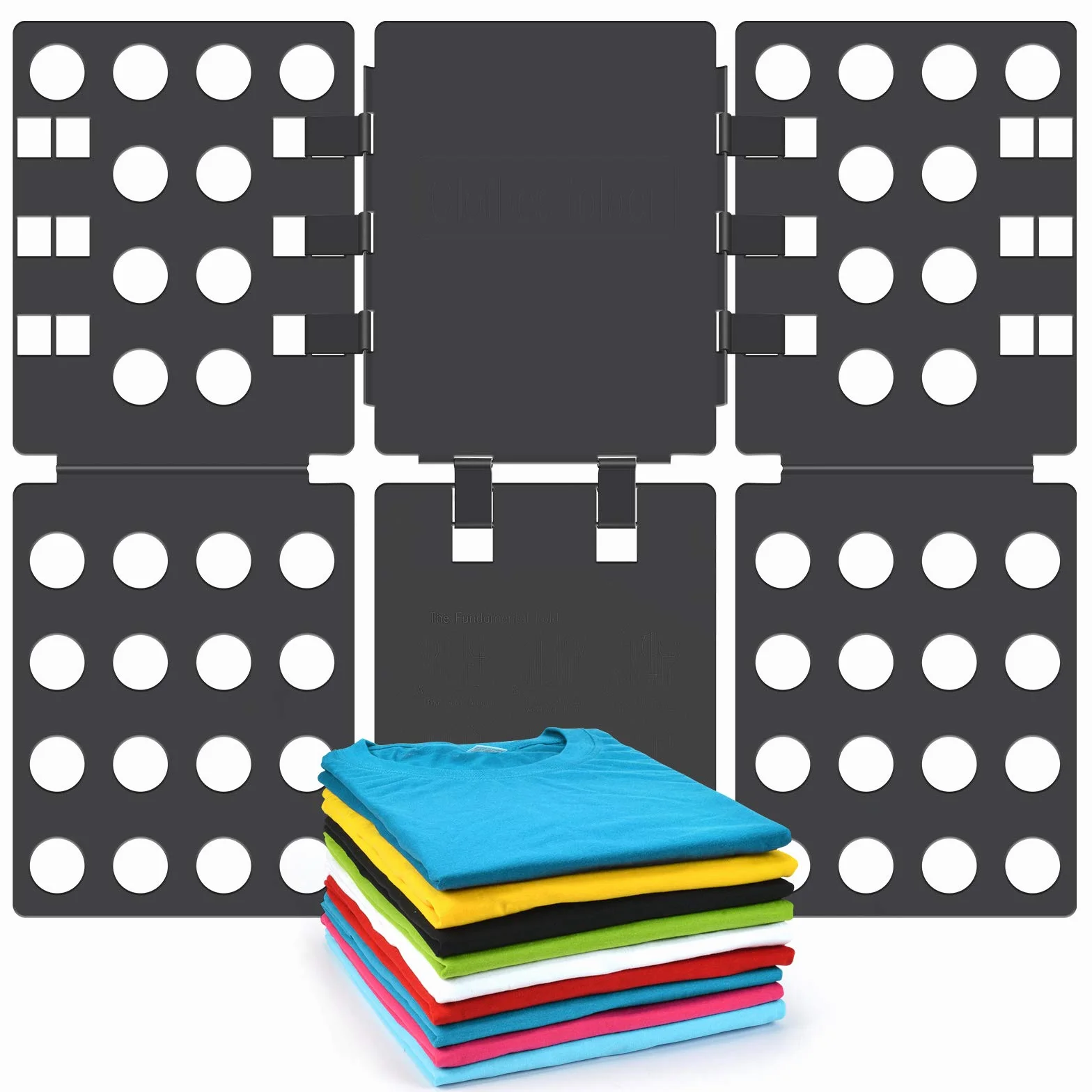 BoxLegend T Shirt składana tablica koszulka teczka na ubrania segregator na pranie organizer łatwy i szybki dla dzieci i dorosłych do składania ubrań czarny