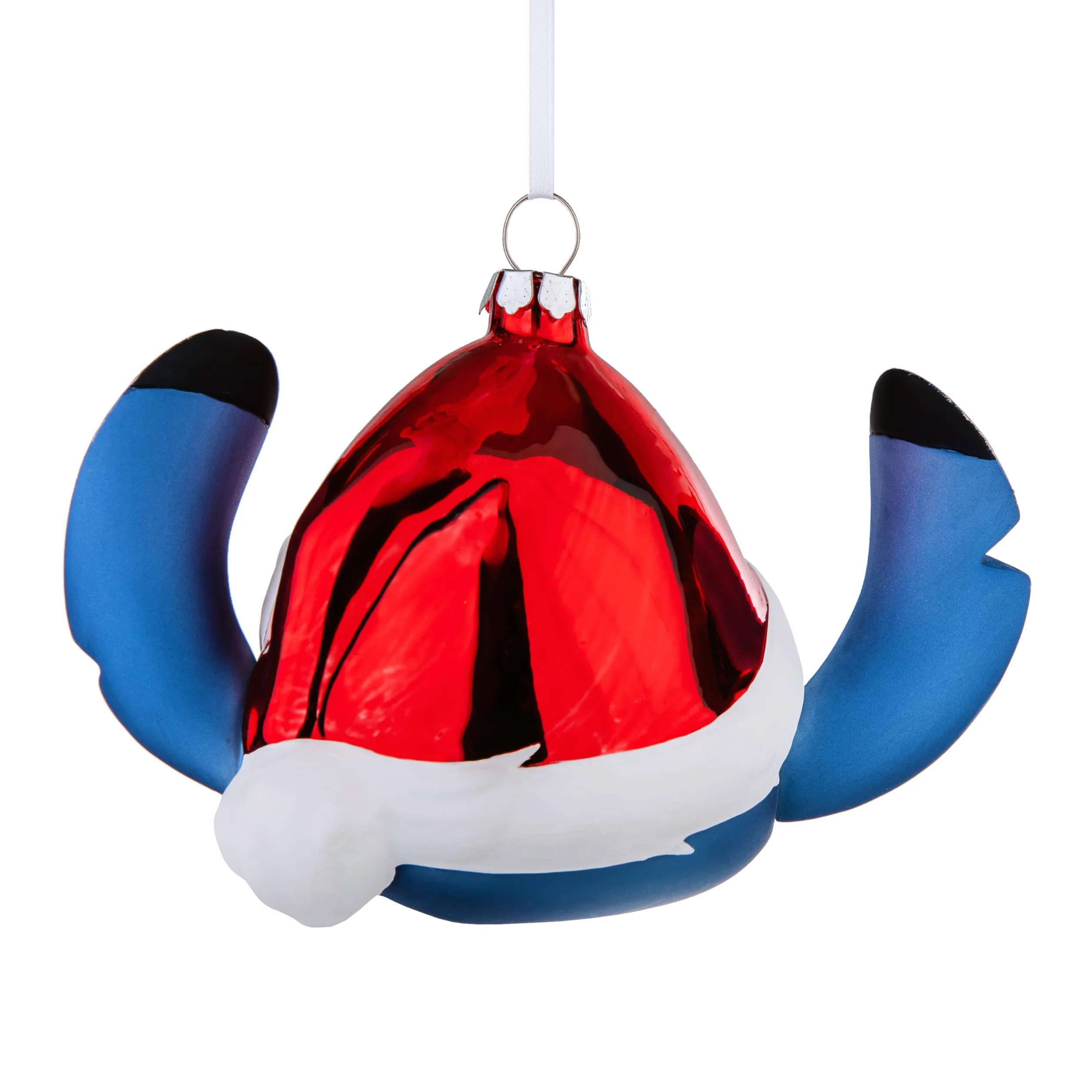 Hallmark Świąteczny ścieg dmuchany szklany ornament, dekoracja drzewa Lilo i Stich, wisząca ozdoba Disneya, świąteczna ozdoba wisząca, prezenty na Boże Narodzenie