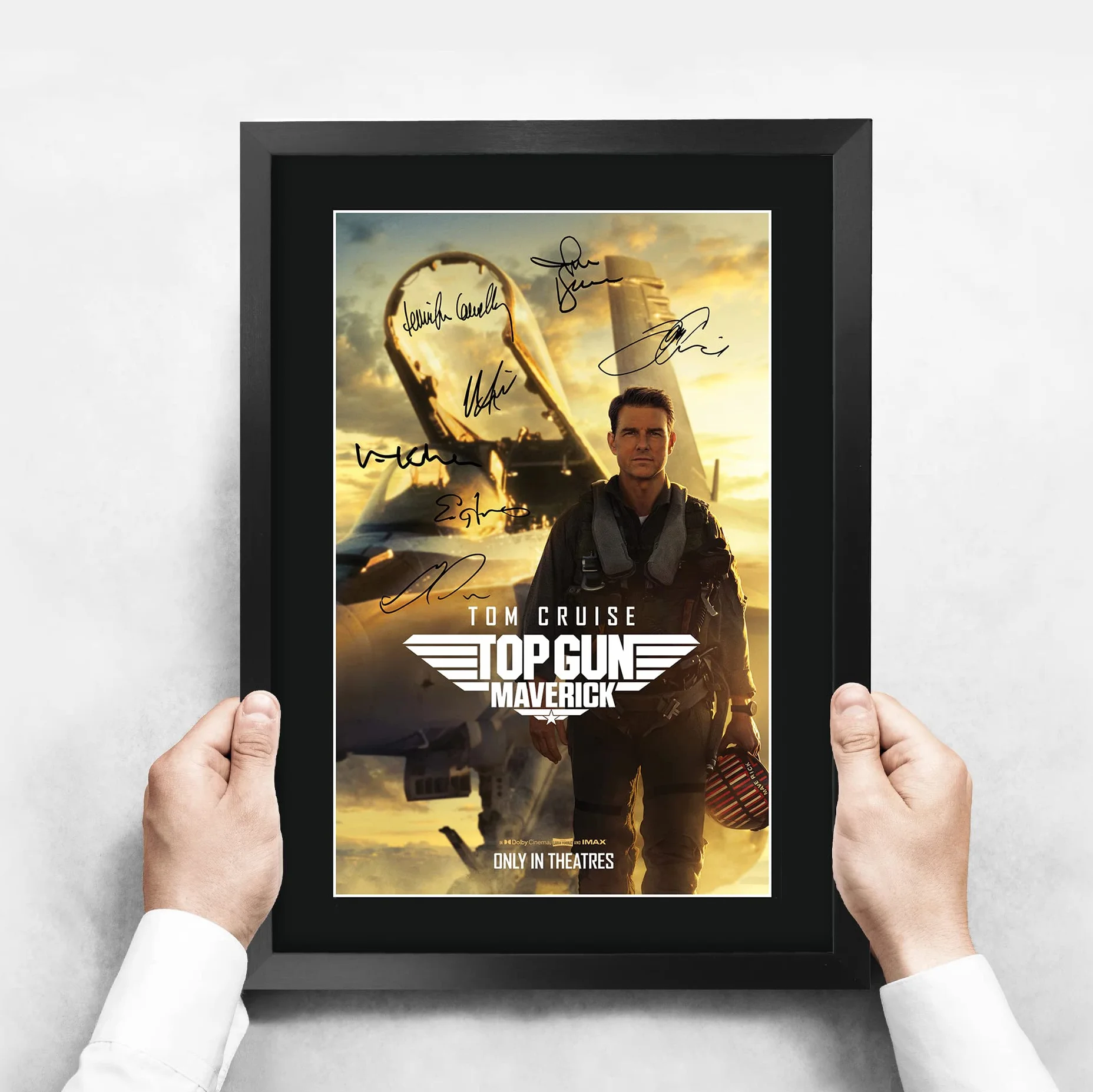 Plakat Top Gun 2 Maverick Tom Cruise Autograf Pamiątka Filmowa A3 Framed