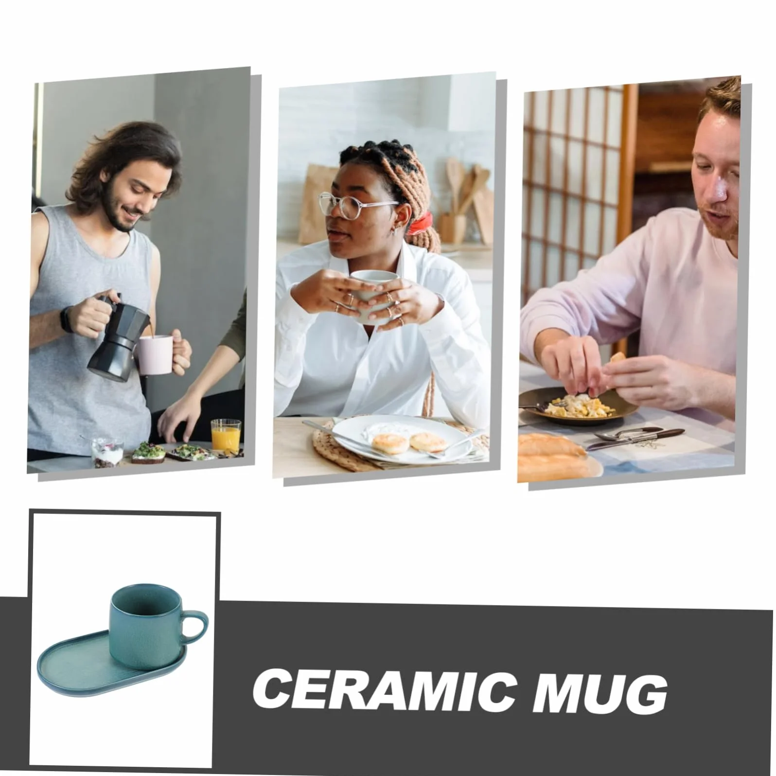 1zestaw Ceramiczny Filiżanek i Spodeczków Elegancka Filiżanka Do Kawy z Ceramiki z Podstawką Idealna Do Biura i Użytku Domowego Śniadanie Gradientowy