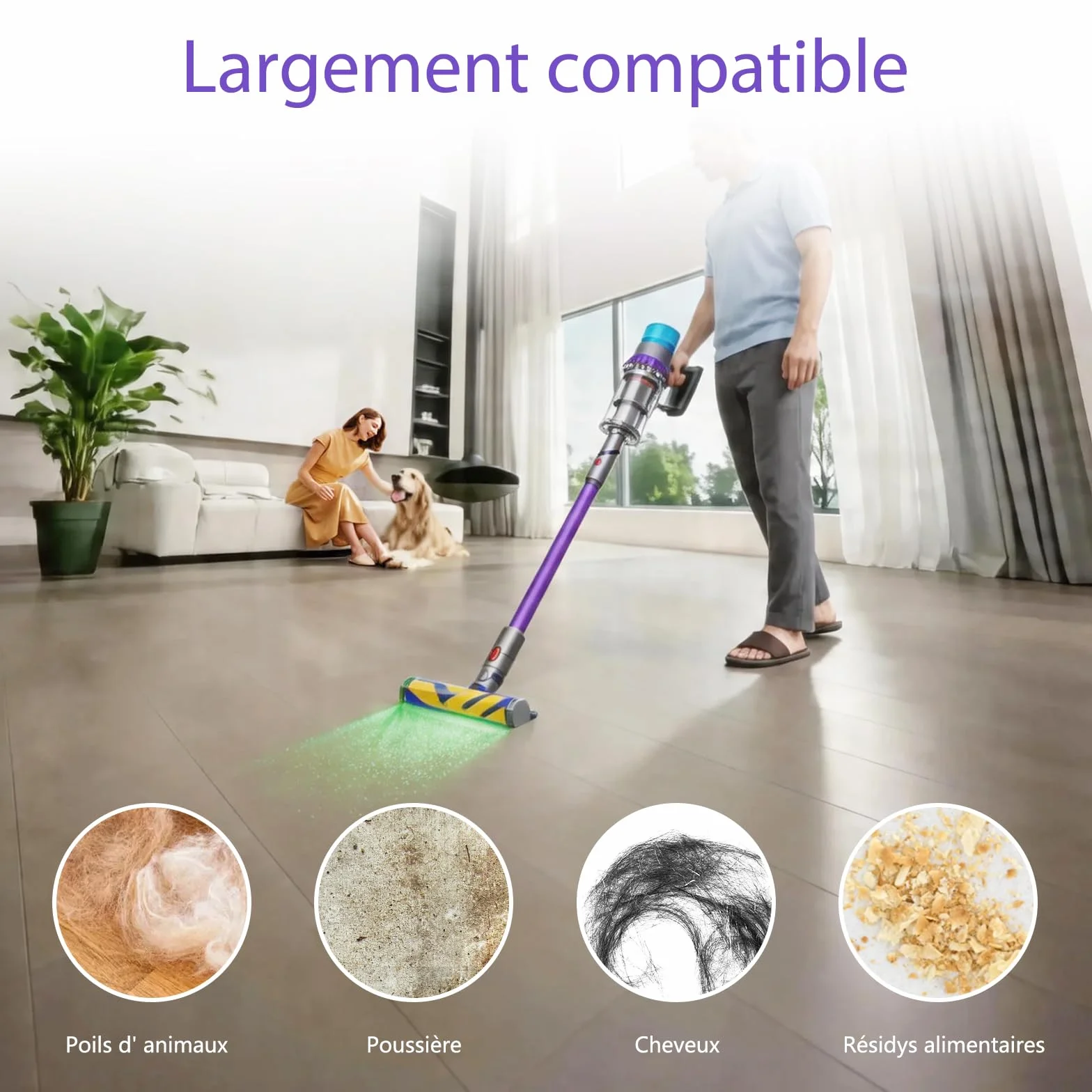 for Dyson V15 V11 V10 V8 V7 głowica zapasowa do szczotki LED zapobiegająca plątaniu | Dyson V15 V11 V10 V8 V7 V15 V15 wymienne główki szczoteczki podłogowej LED