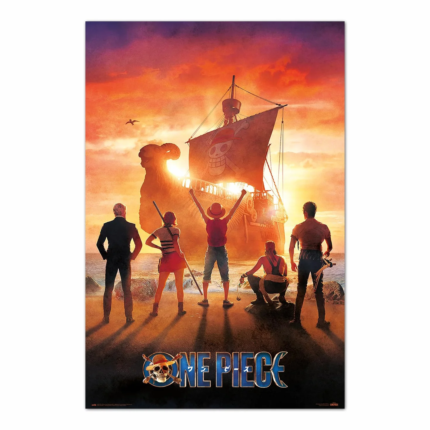 Grupo Erik One Piece Netflix - Słomkowy kapelusz piraci plakat - 36 x 24 cale / 91,5 x 61 cm - wysłane zwinięte - fajne plakaty - plakat artystyczny - plakaty i wydruki - plakaty ścienne