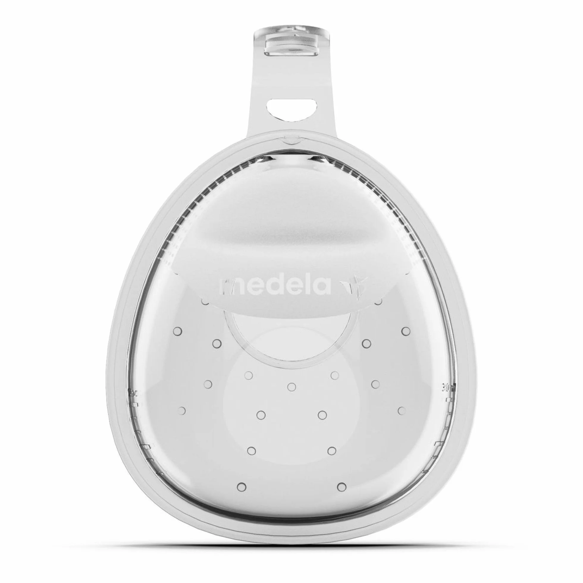 Medela In-bra pojemnik na mleko matki, szczelna konstrukcja z elastycznym korkiem, anatomiczny kształt, nie zawiera BPA, łatwy do czyszczenia i nadaje się do mycia w zmywarce, pojemność 30 ml