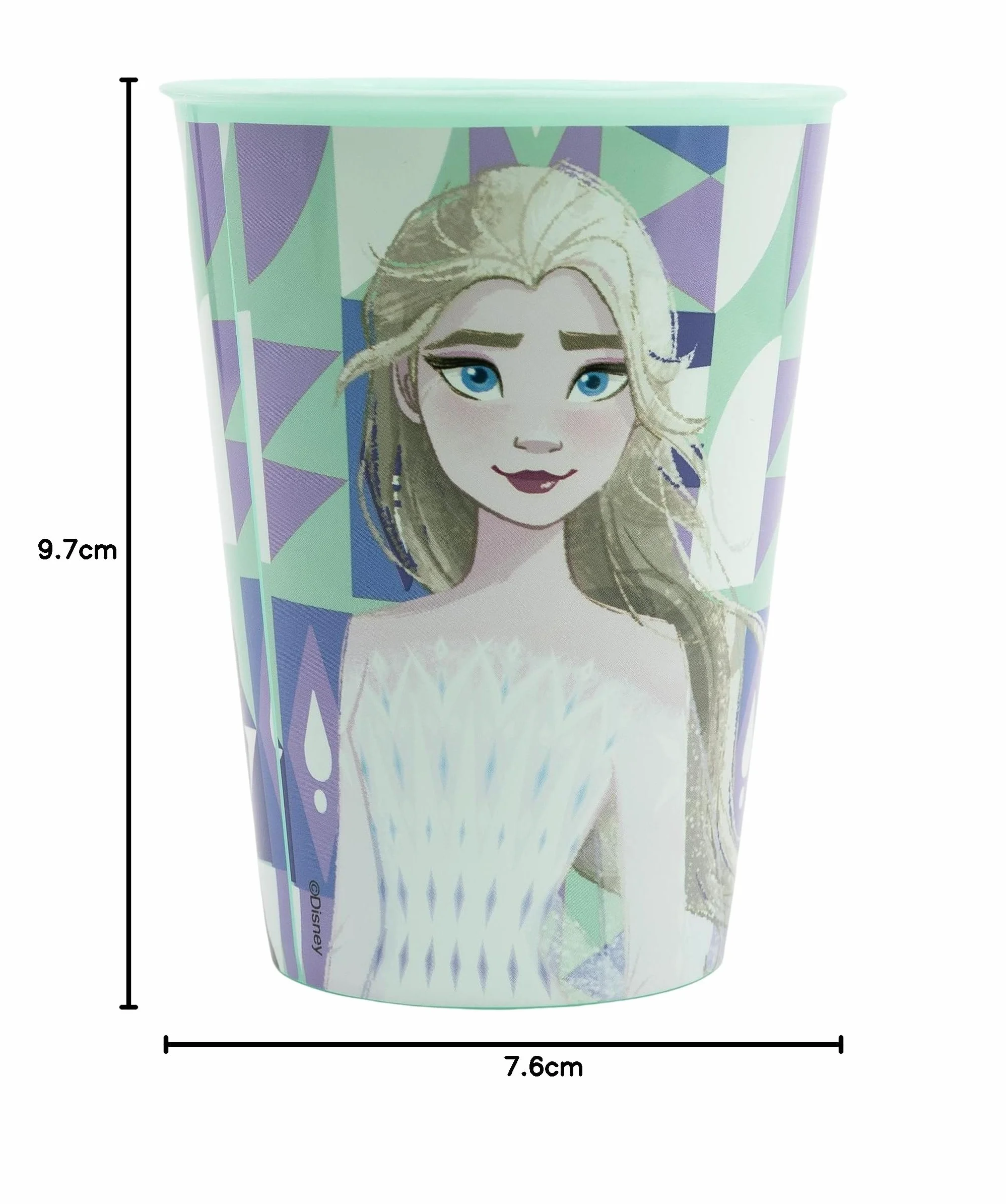 Palleon Zestaw 4 kubków z motywem Krainy Lodu dla dzieci, 260 ml, z tworzywa sztucznego bez BPA
