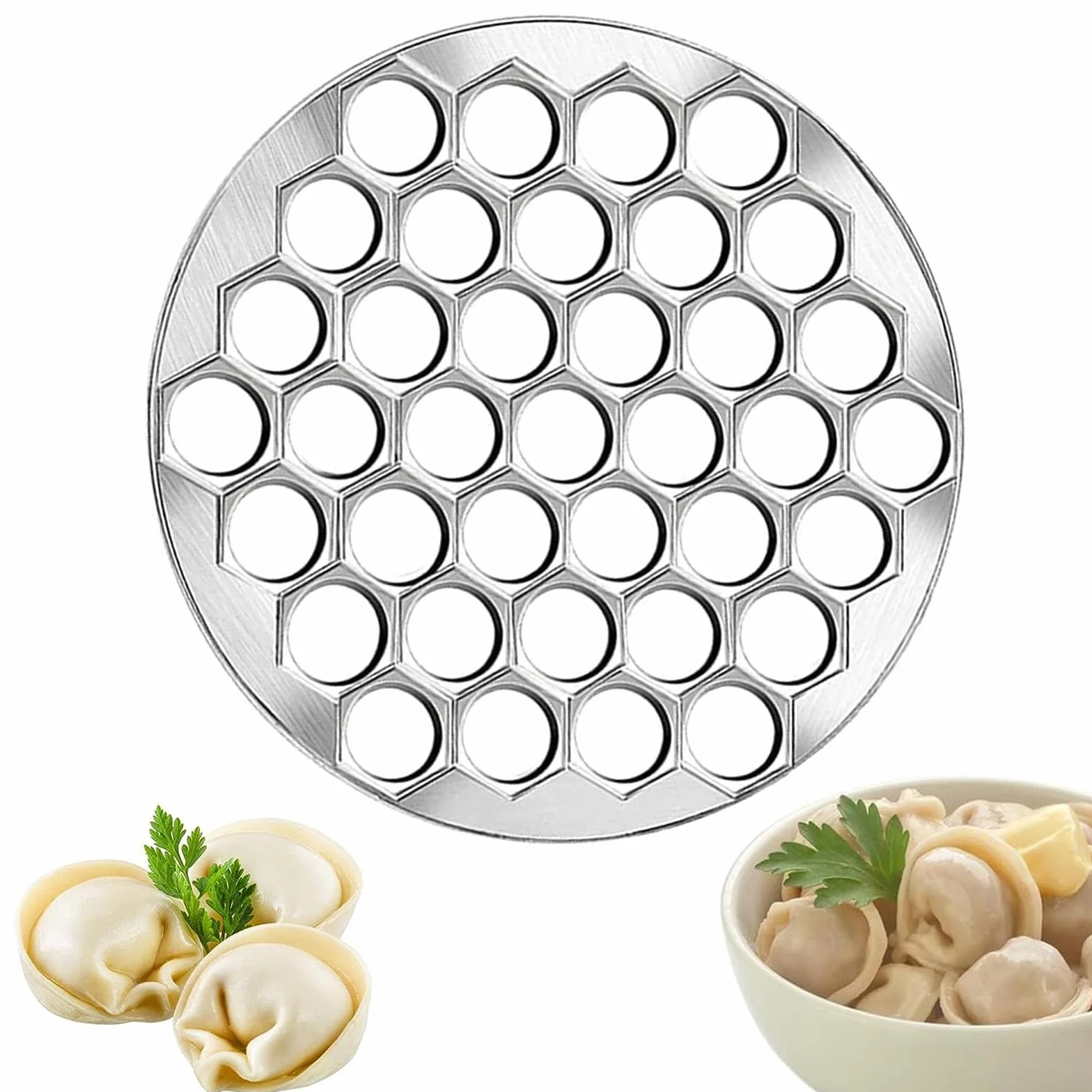 Foremka do wykrawania pierogów, ravioli, 37 otworów, forma do wykrawania pierogów, okrągła forma do ravioli, do robienia pierogów, do gotowania i pieczenia